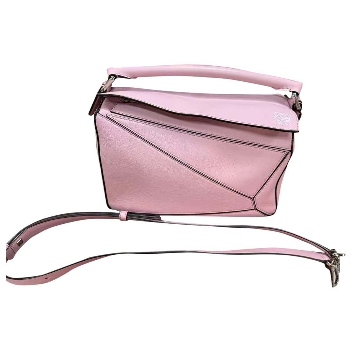 Puzzle leather handbag