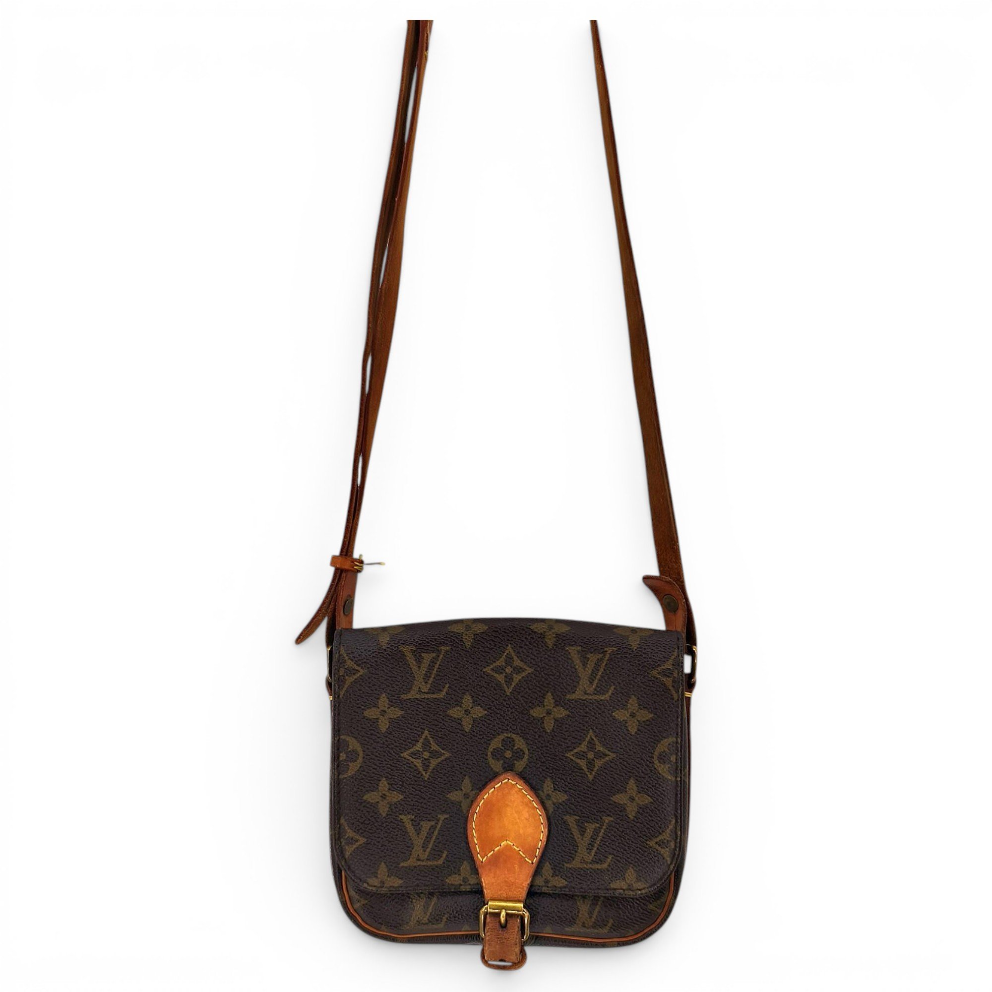 Cartouchière leather crossbody bag