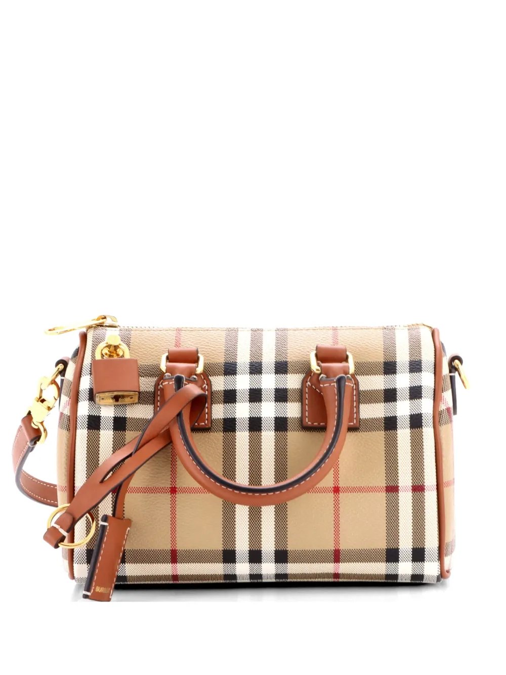 Bowling Bag Vintage Check Coated Canvas Mini handbag