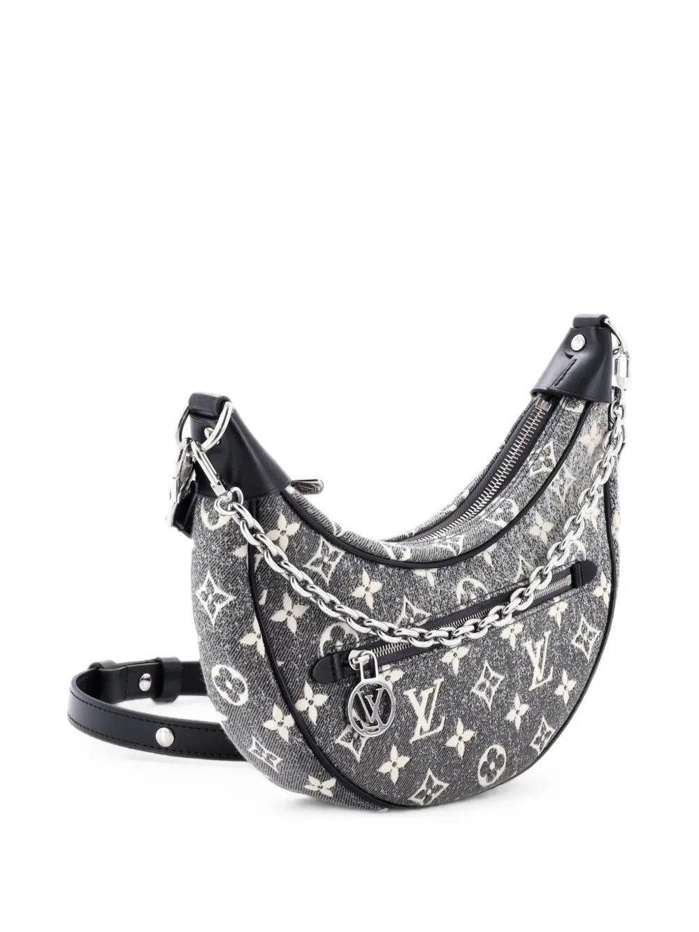 Loop Handbag Monogram Jacquard Denim hobo bag