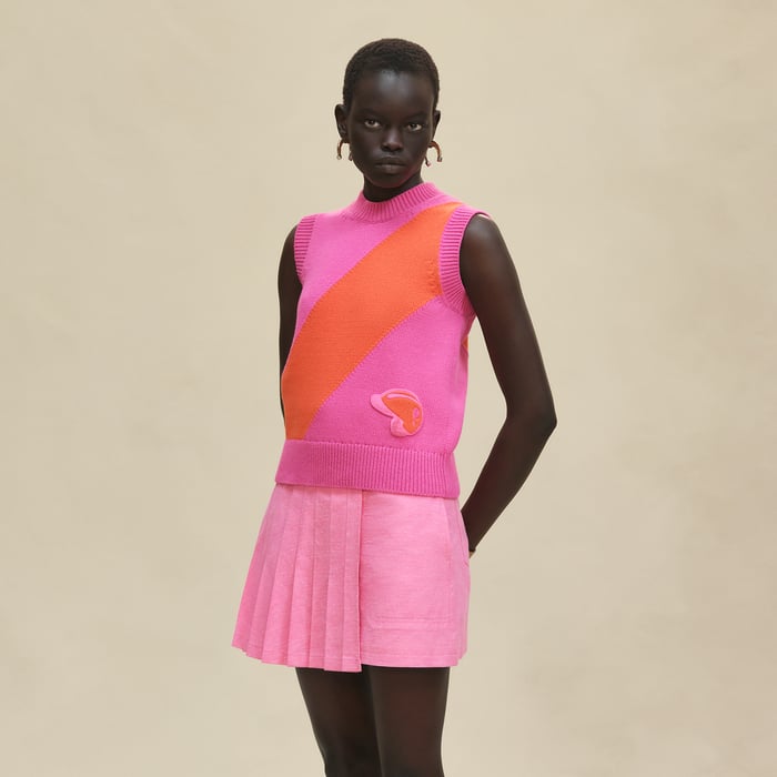 Rose Sakura Sleeveless Sweater