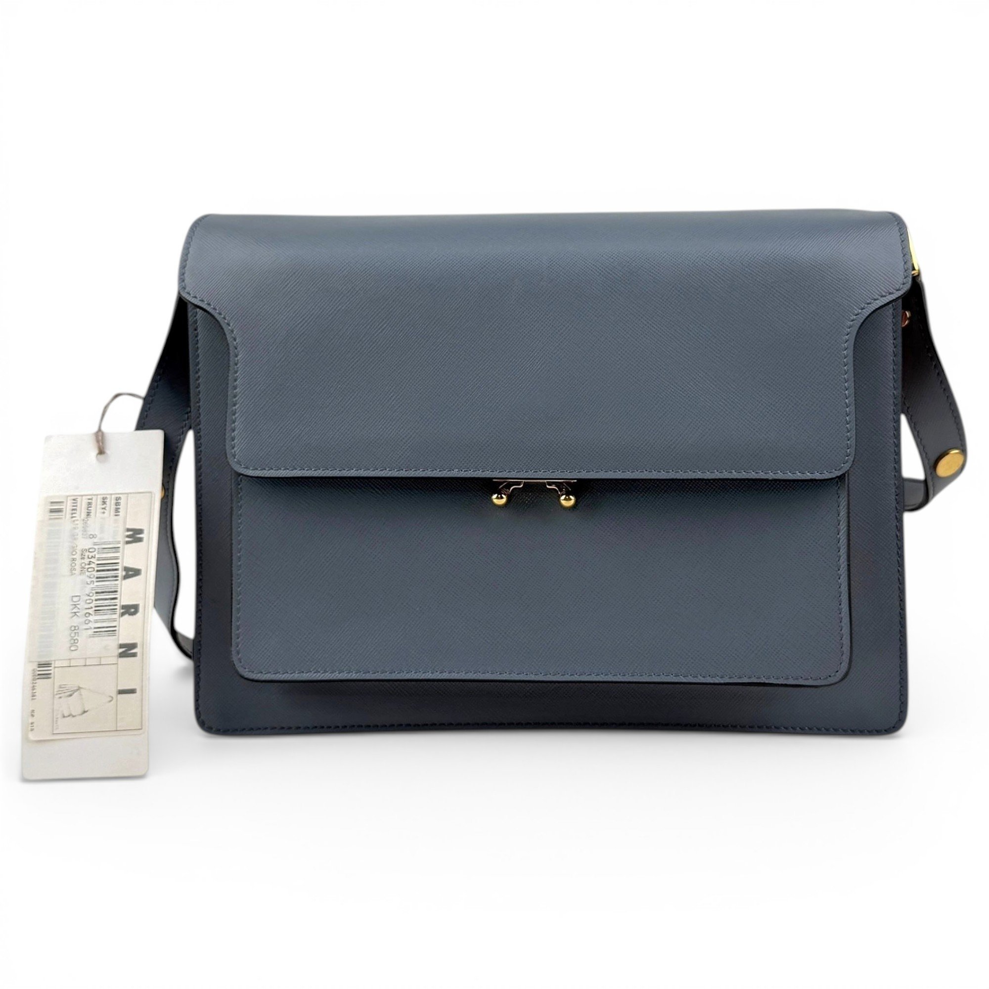 Trunk leather handbag