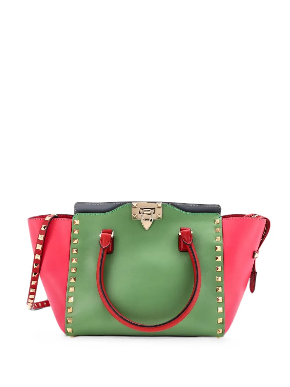 Rockstud Rigid Leather Small tote bag