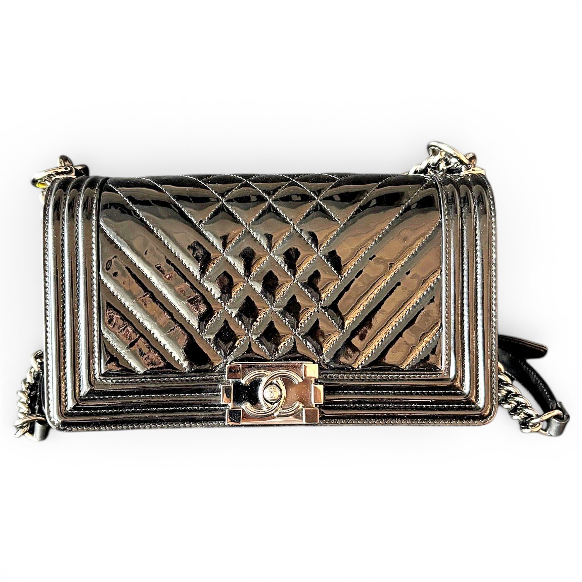 Boy patent leather handbag