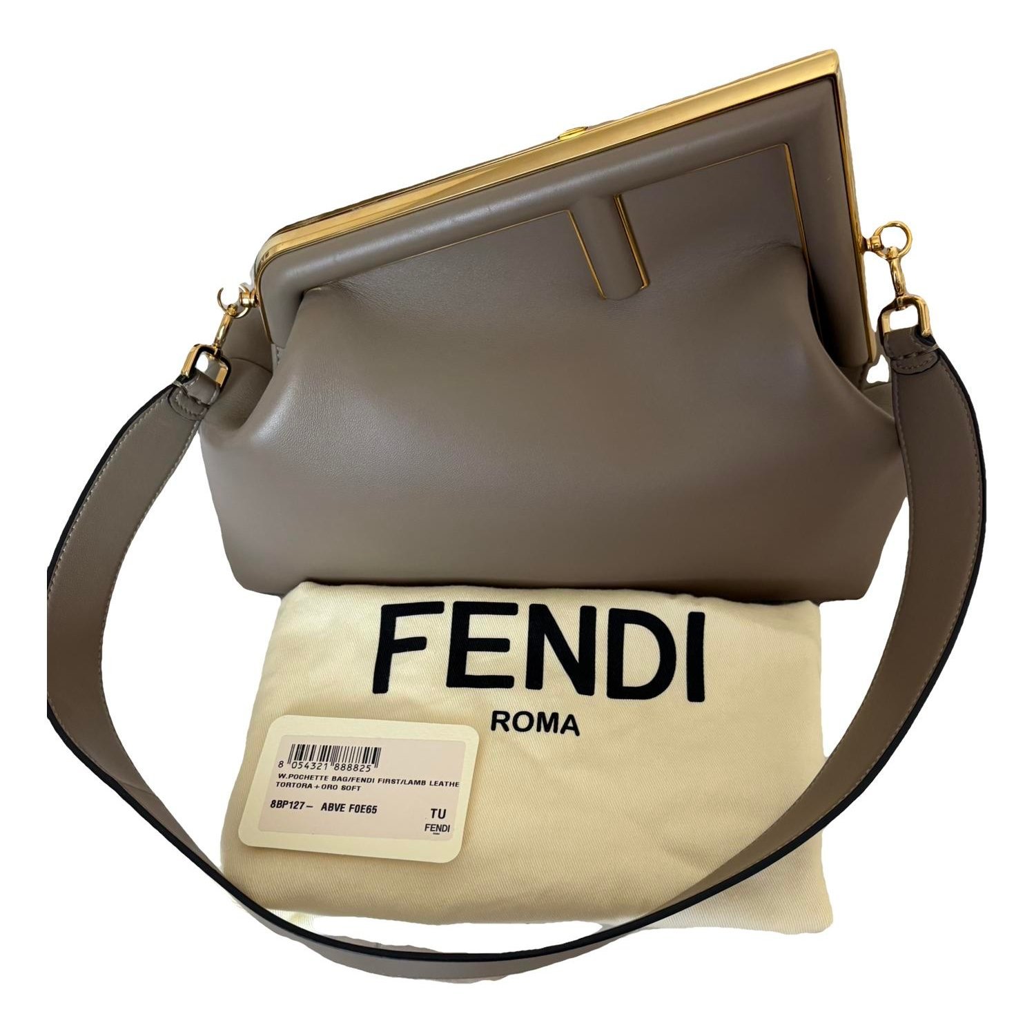 First leather handbag