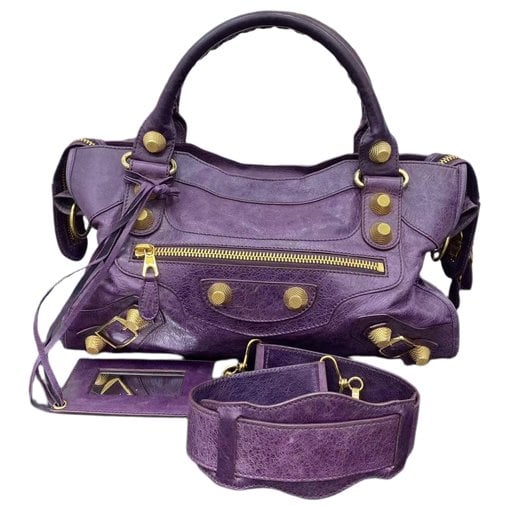 City leather handbag