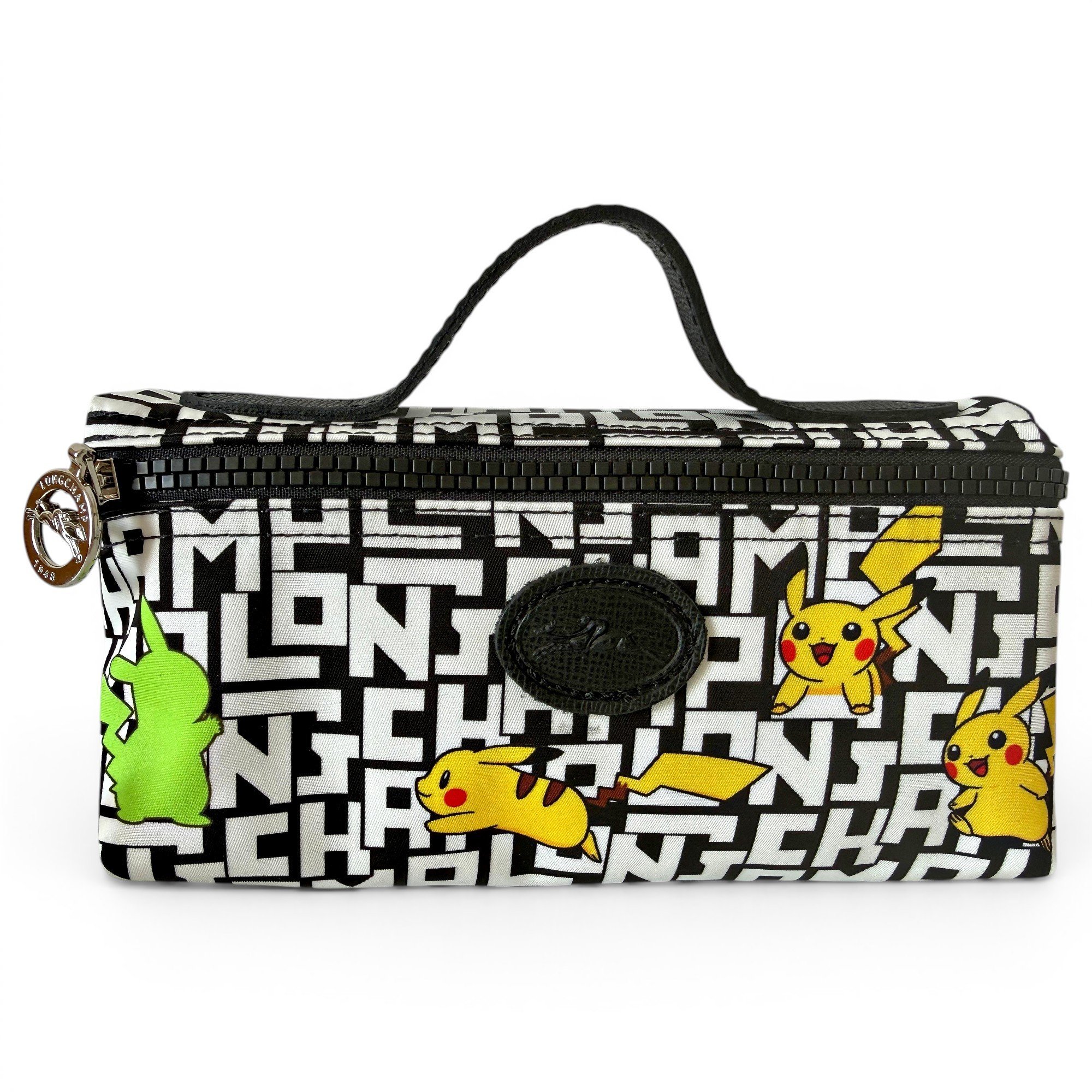 Pliage leather clutch bag