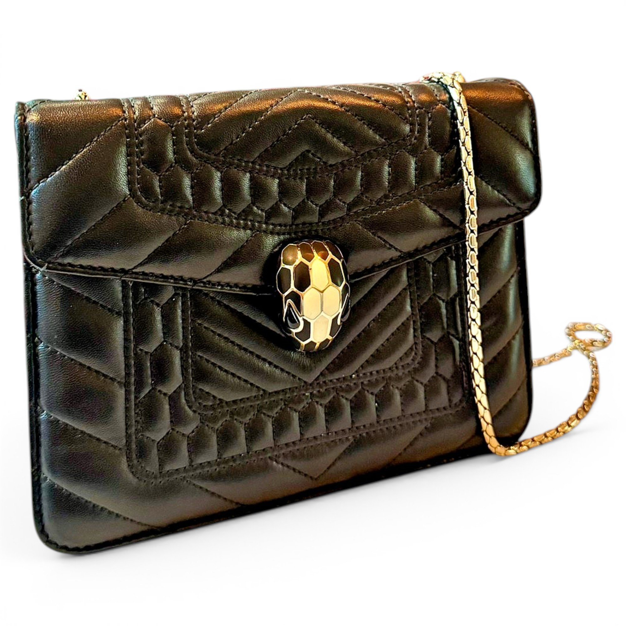 Serpenti leather handbag