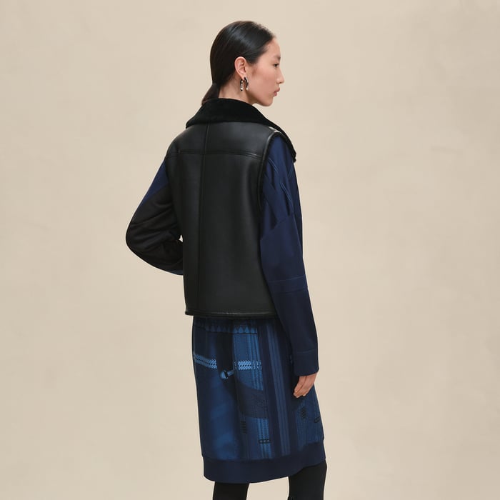 Noir Reversible Sleeveless Jacket