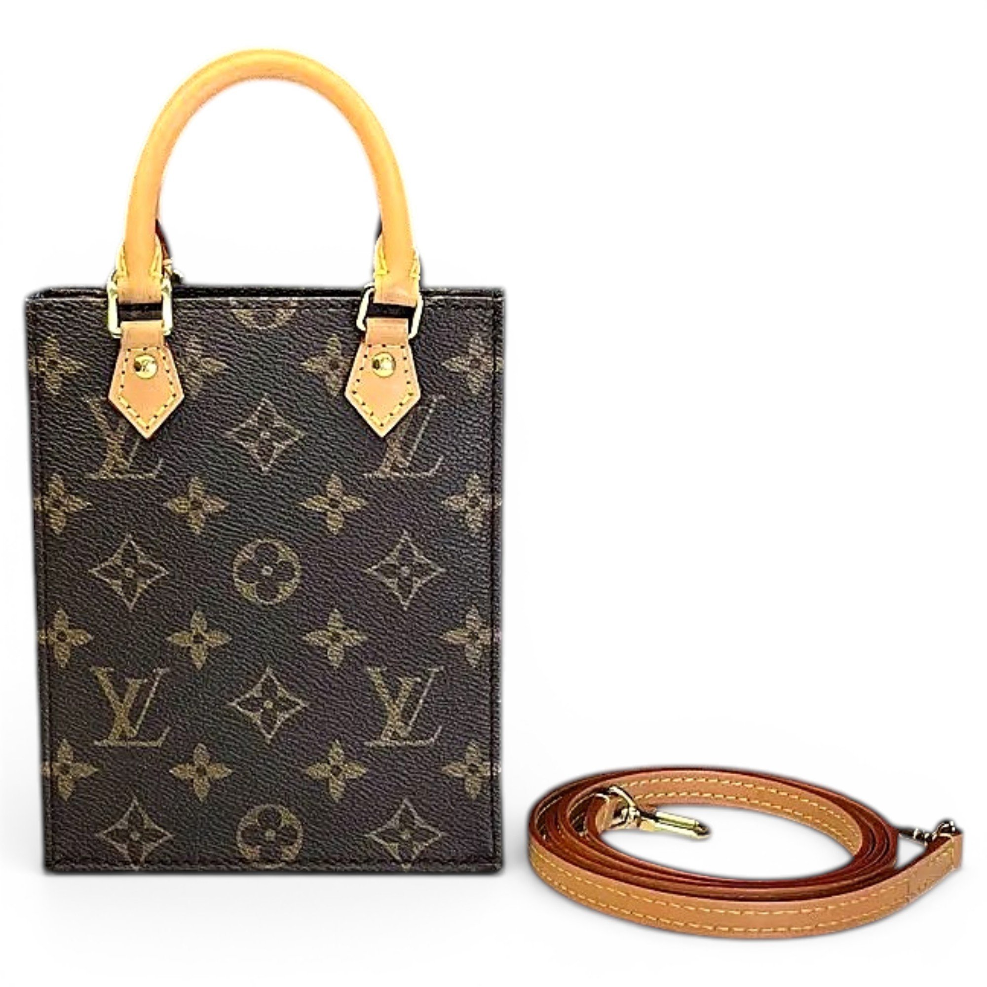 Plat leather crossbody bag