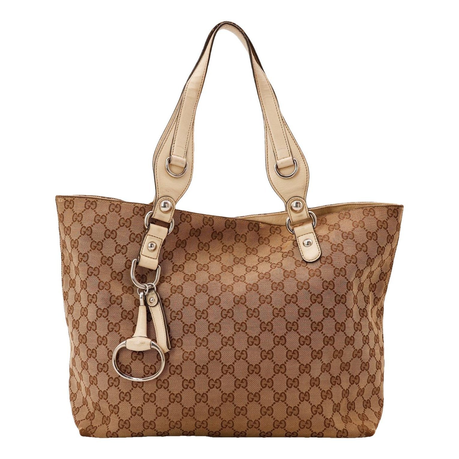 Half Horsebit leather handbag