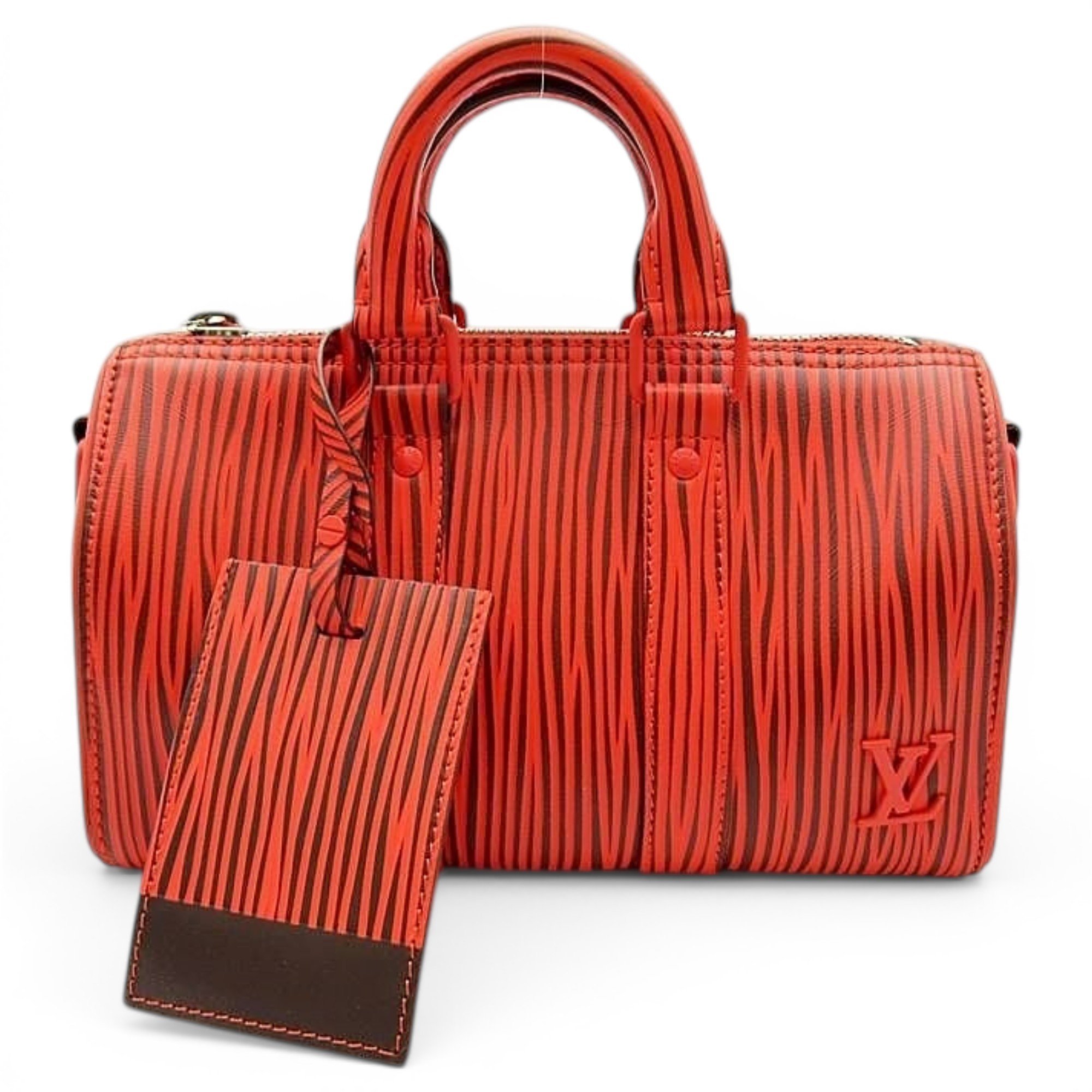 Keepall leather travel bag