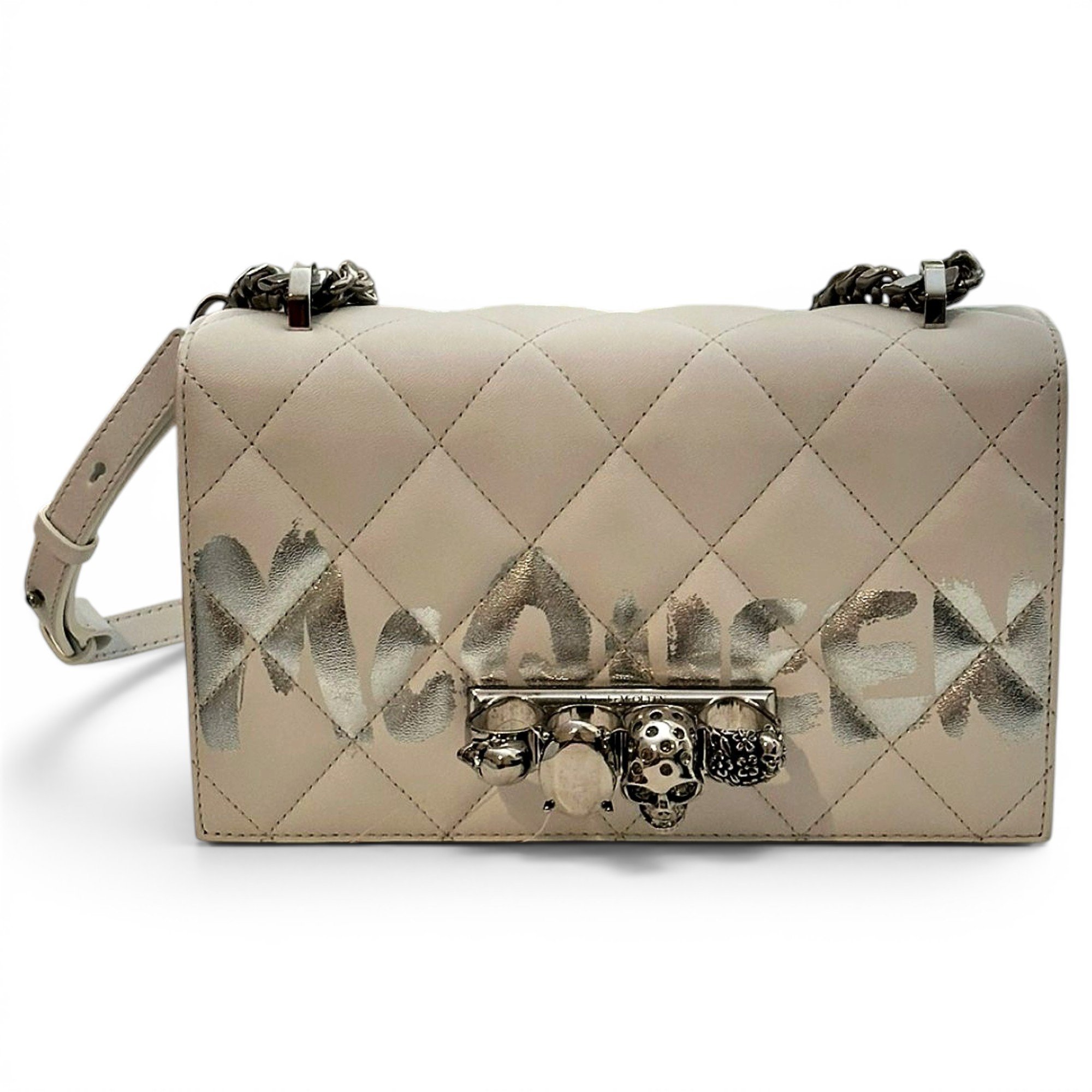 Skull leather handbag