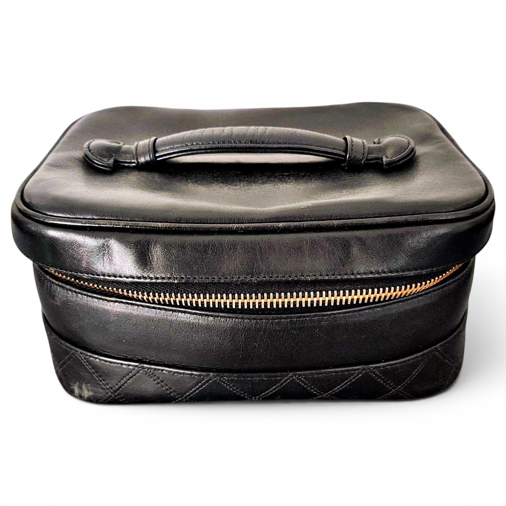 Vanity leather handbag