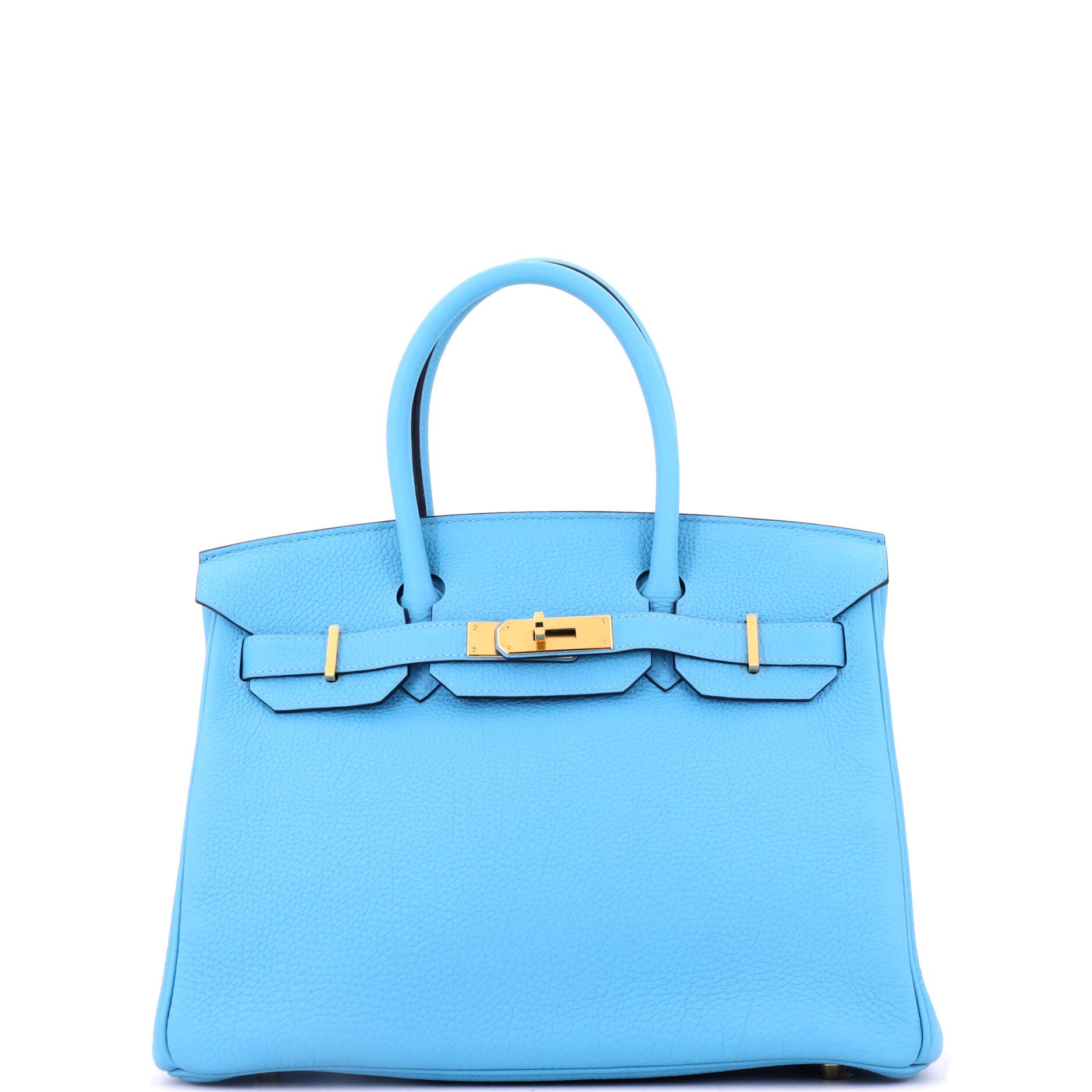 Hermes Birkin Handbag Bleu Du Nord Togo with Gold Hardware 30