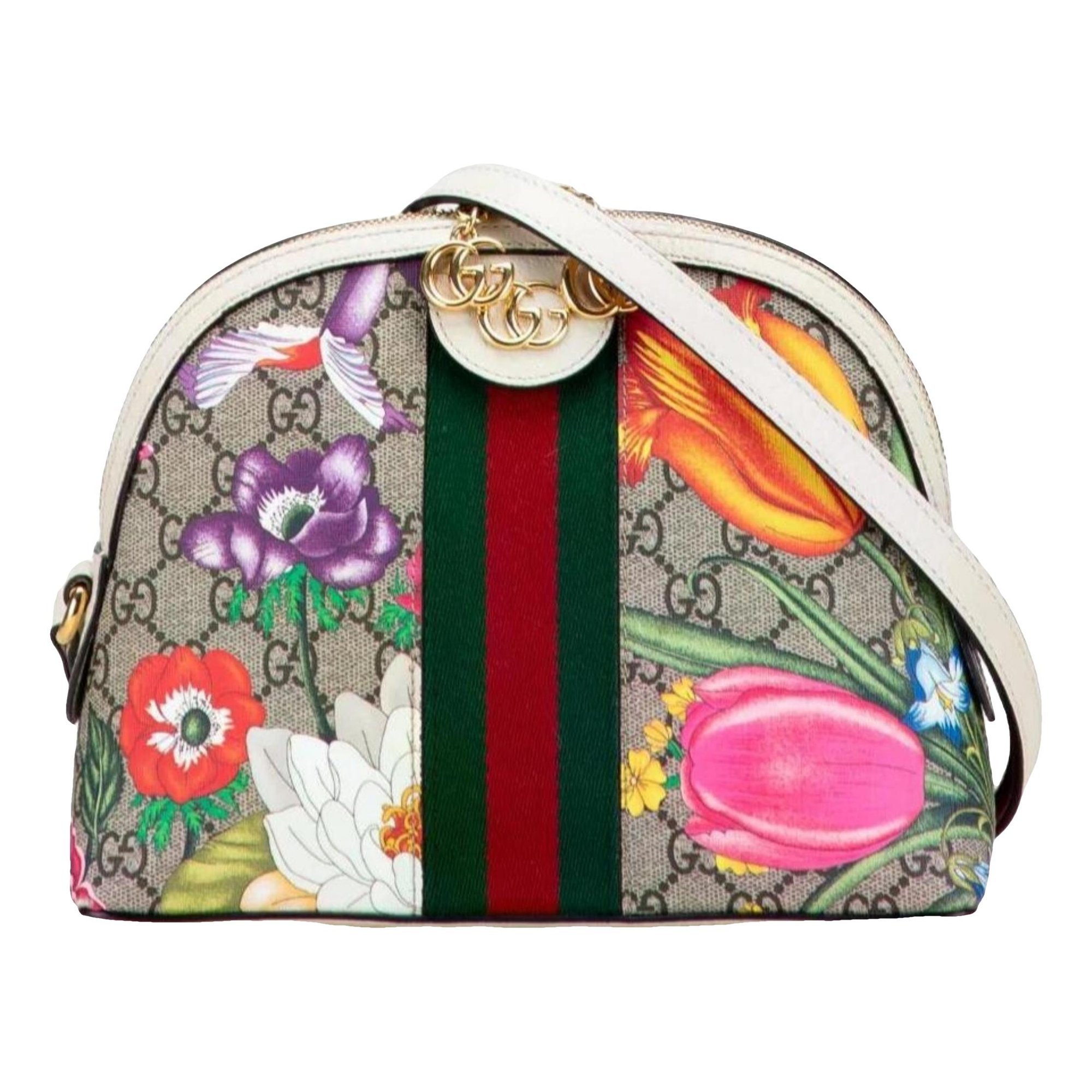 Ophidia Dome leather handbag