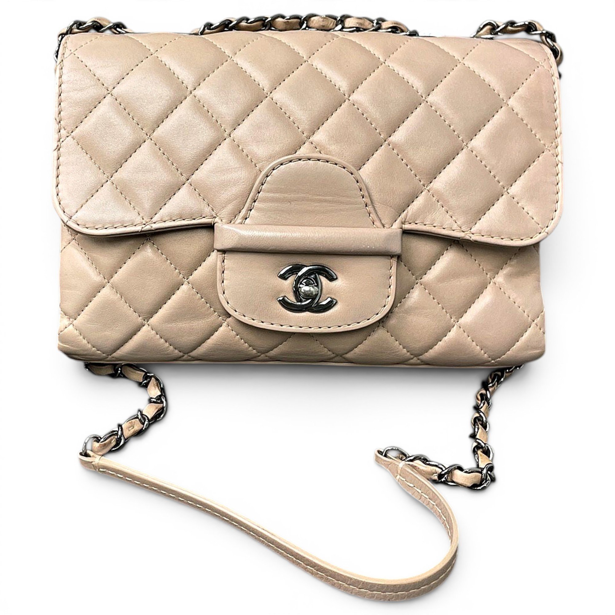 Trendy CC Flap leather handbag