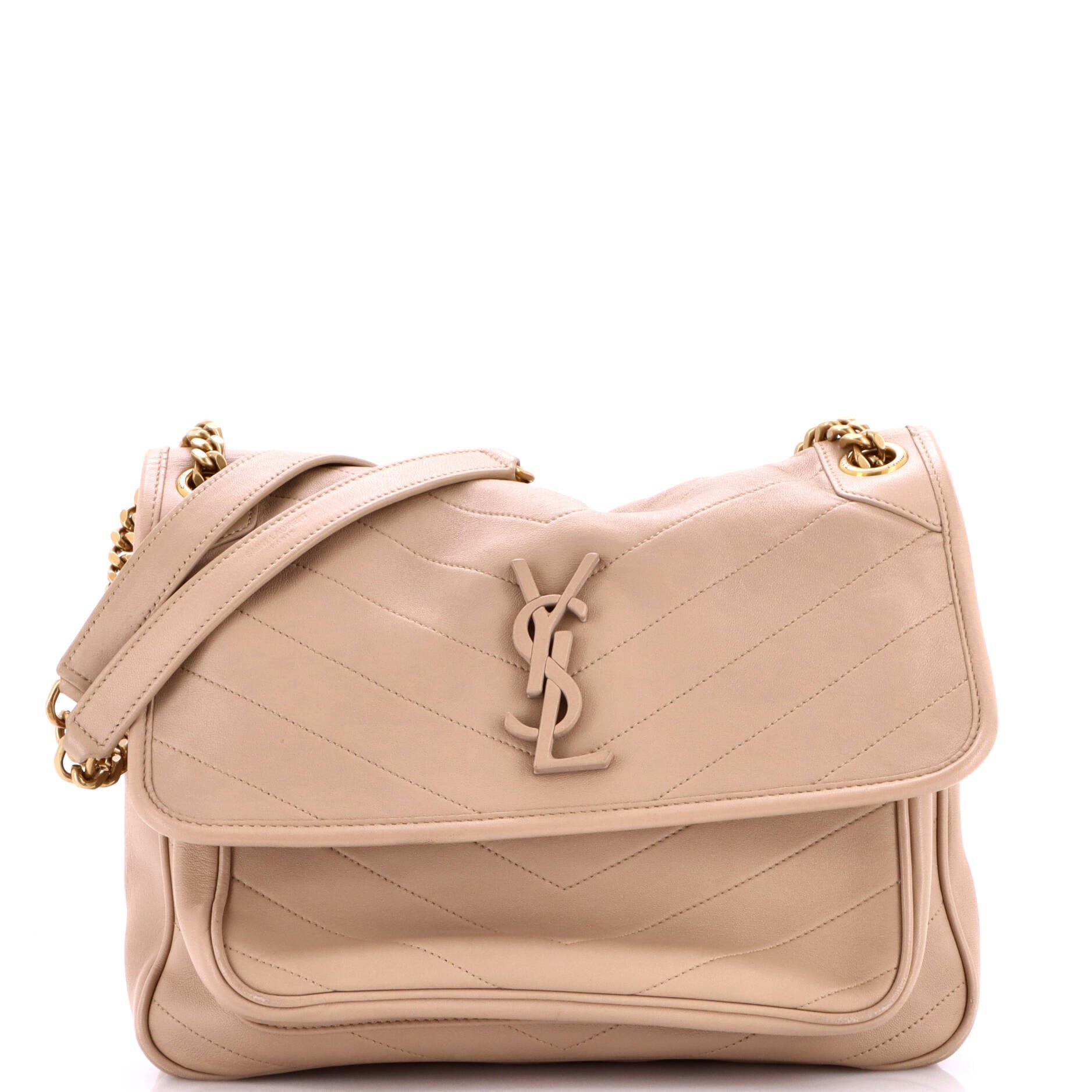 Niki Chain Flap Bag Matelasse Chevron Leather Medium