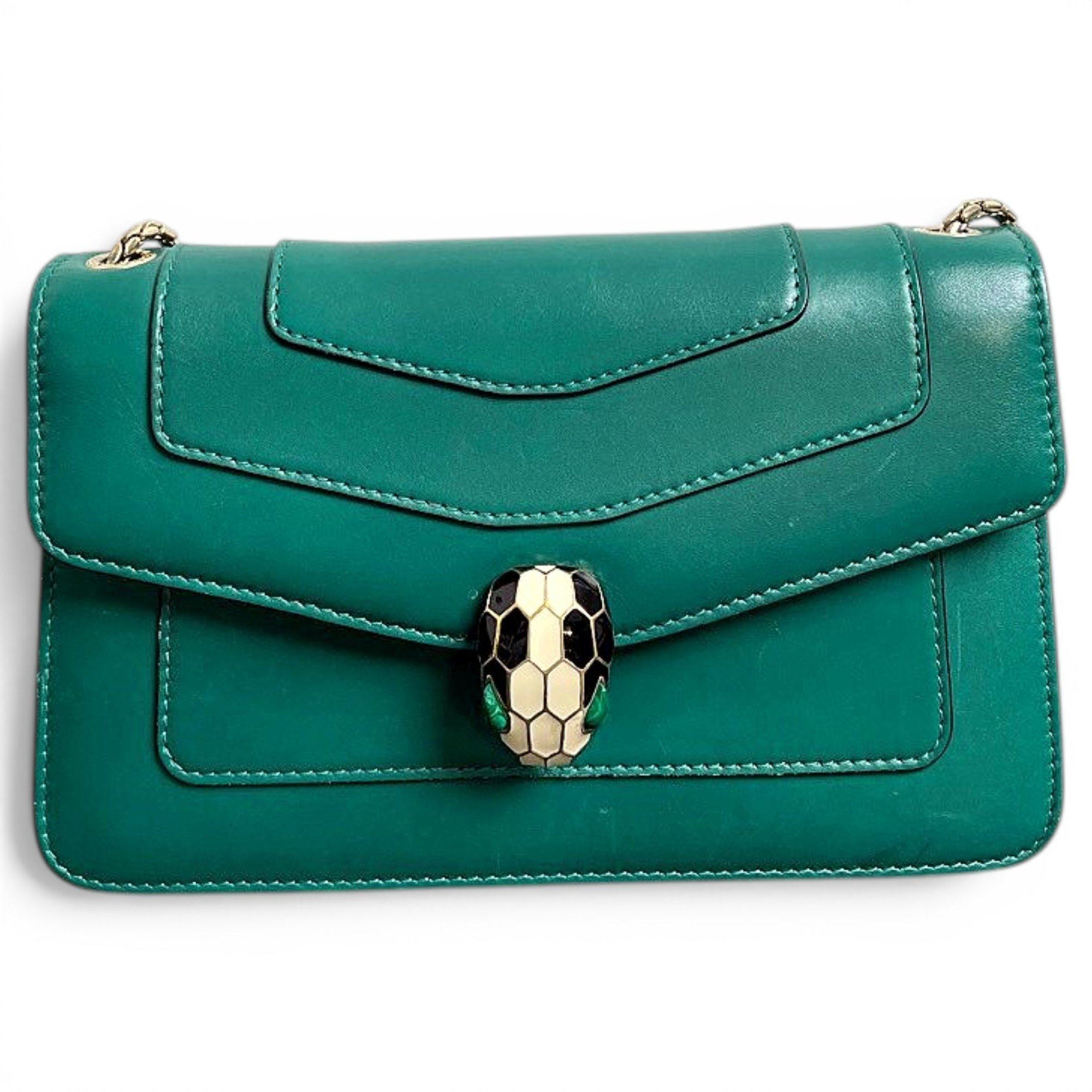 Serpenti leather handbag
