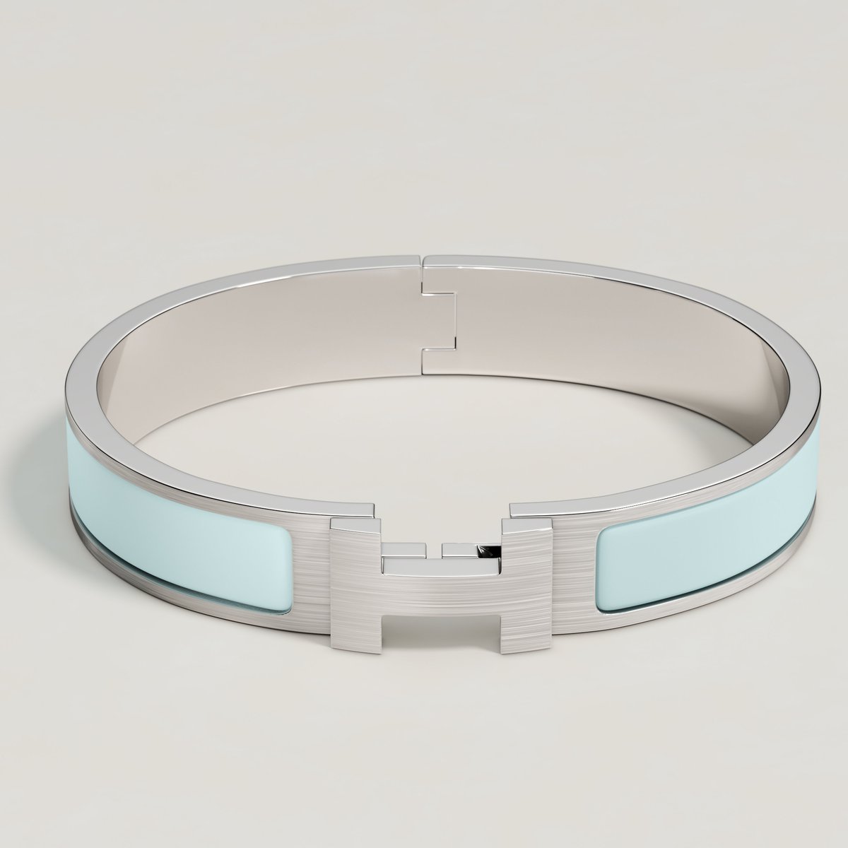 HERMES エナメル バングル　アクセサリー　ブルー　ブレスレット HERMES（エルメス） ブレスレット ユニ ブルー バングル エナメル BLJ