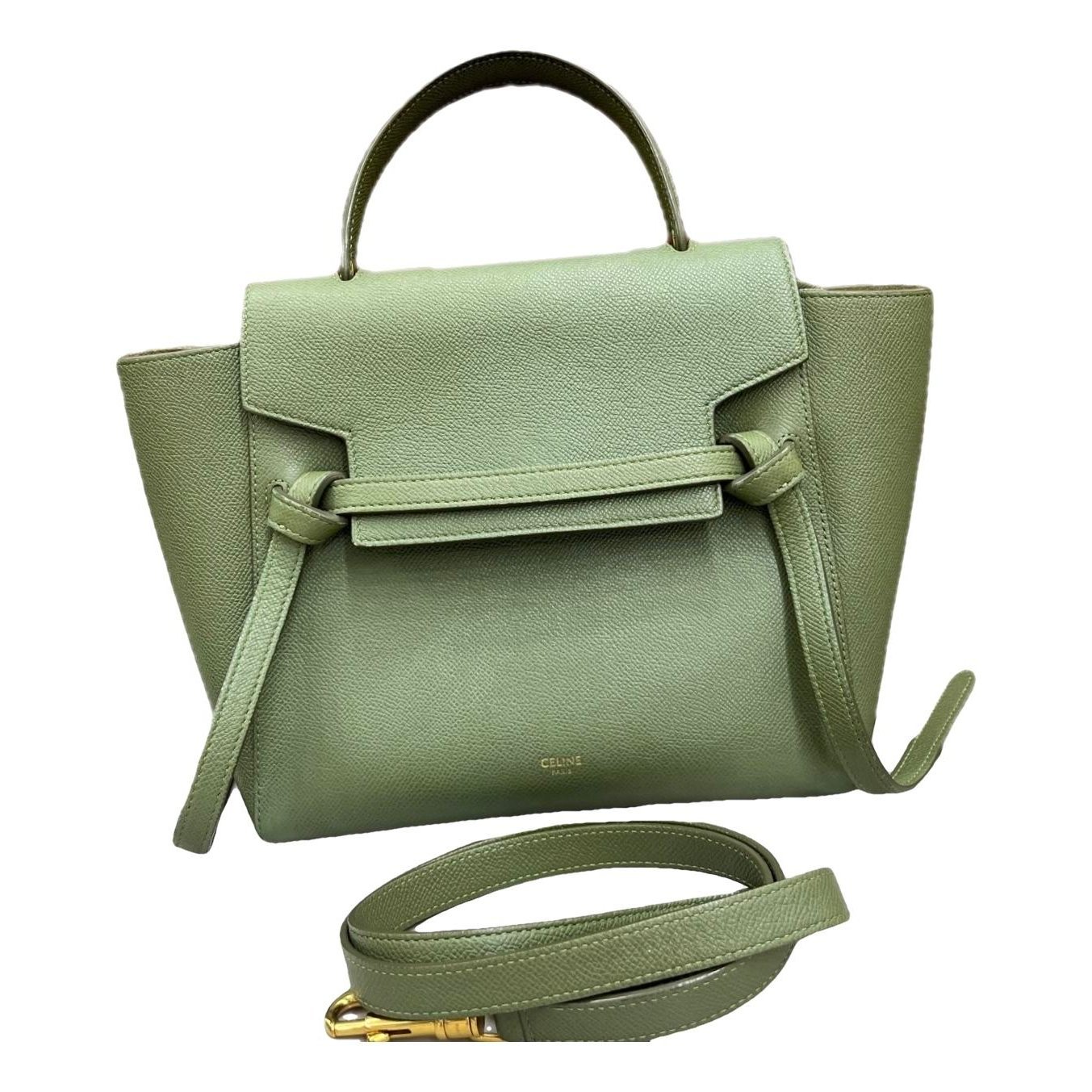 Belt leather handbag