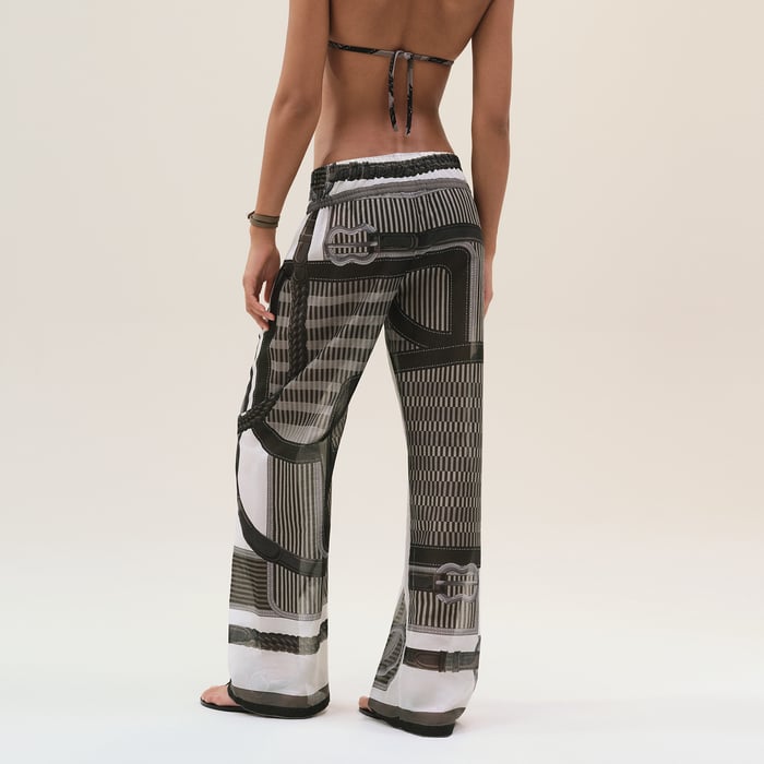 Marron Fusain "Coaching Remix" Beach Pants