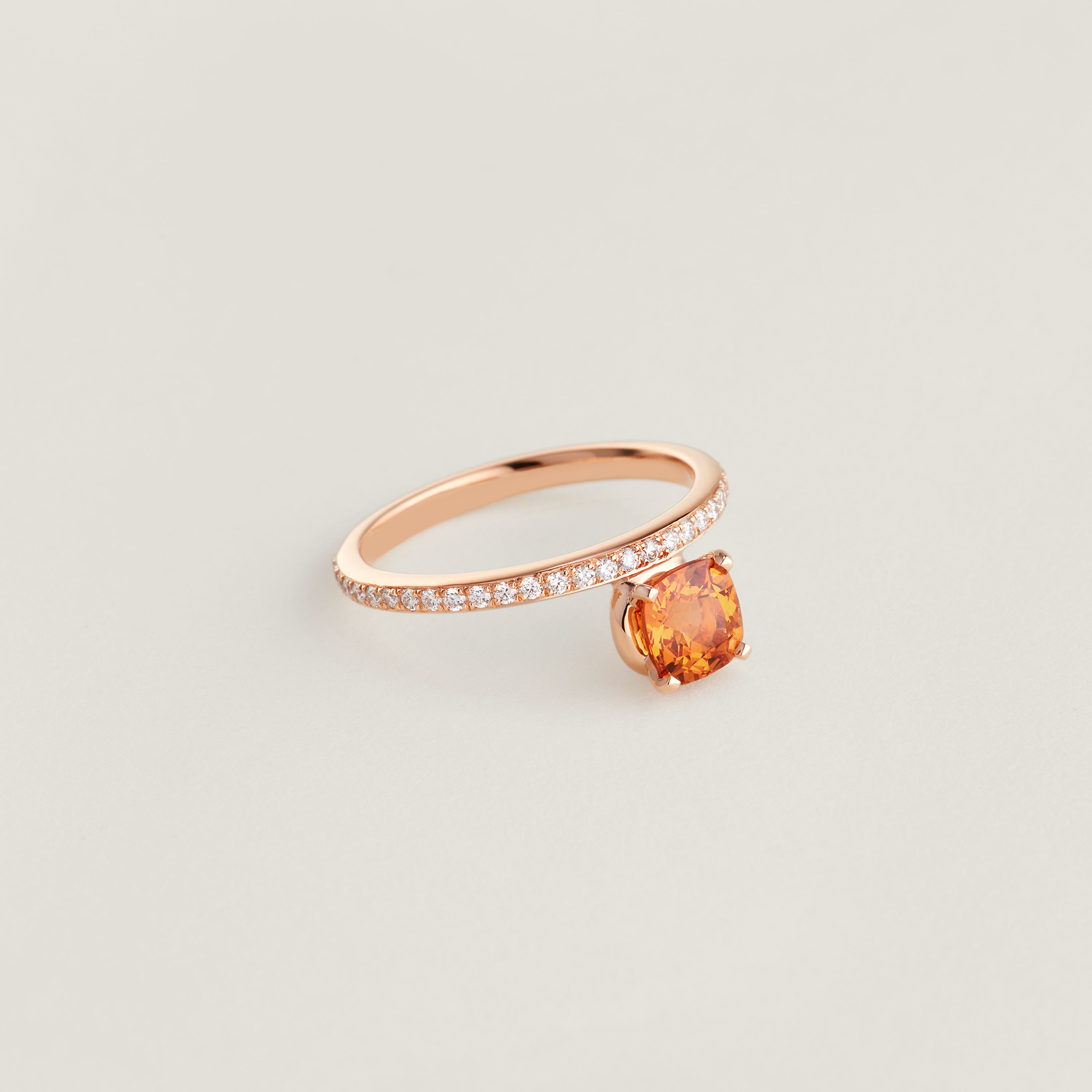 Hermès Grand Jete solitaire engagement ring, medium model