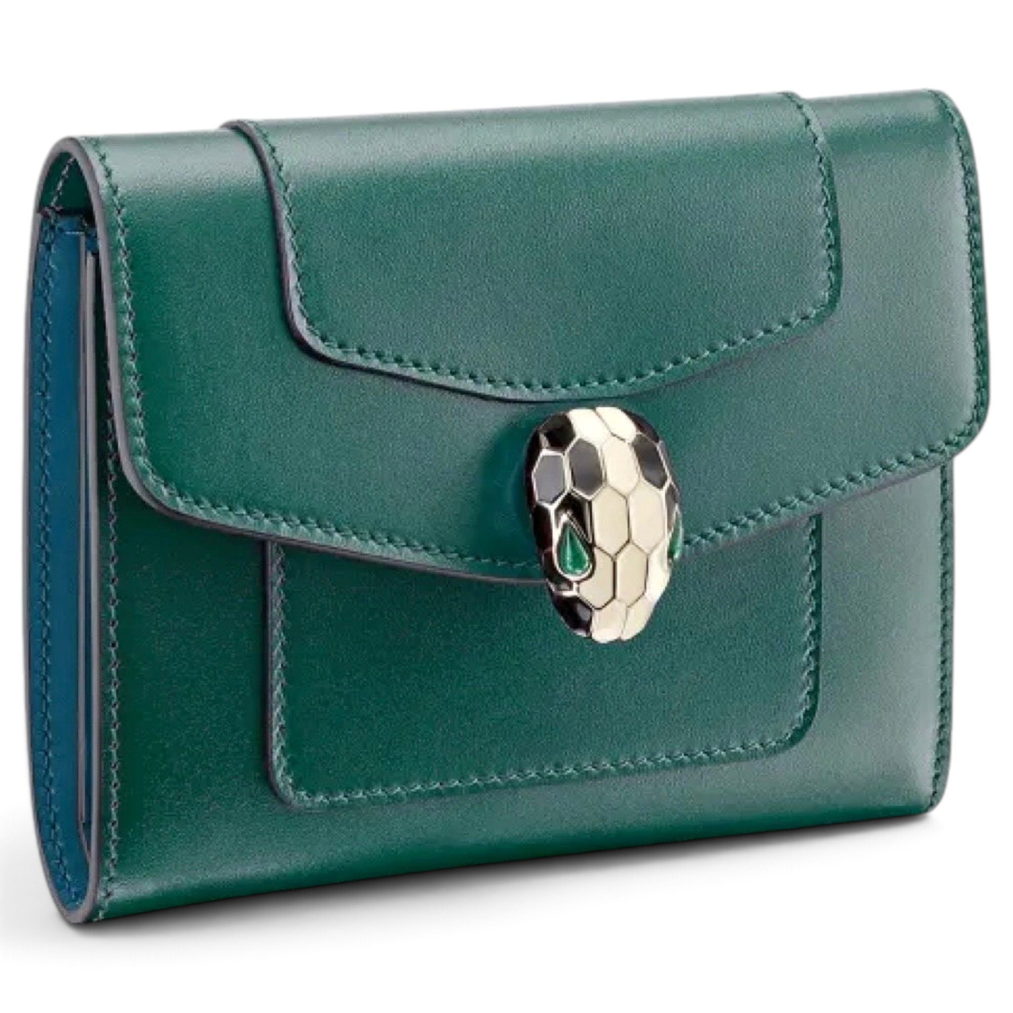 Bvlgari Serpenti leather clutch bag