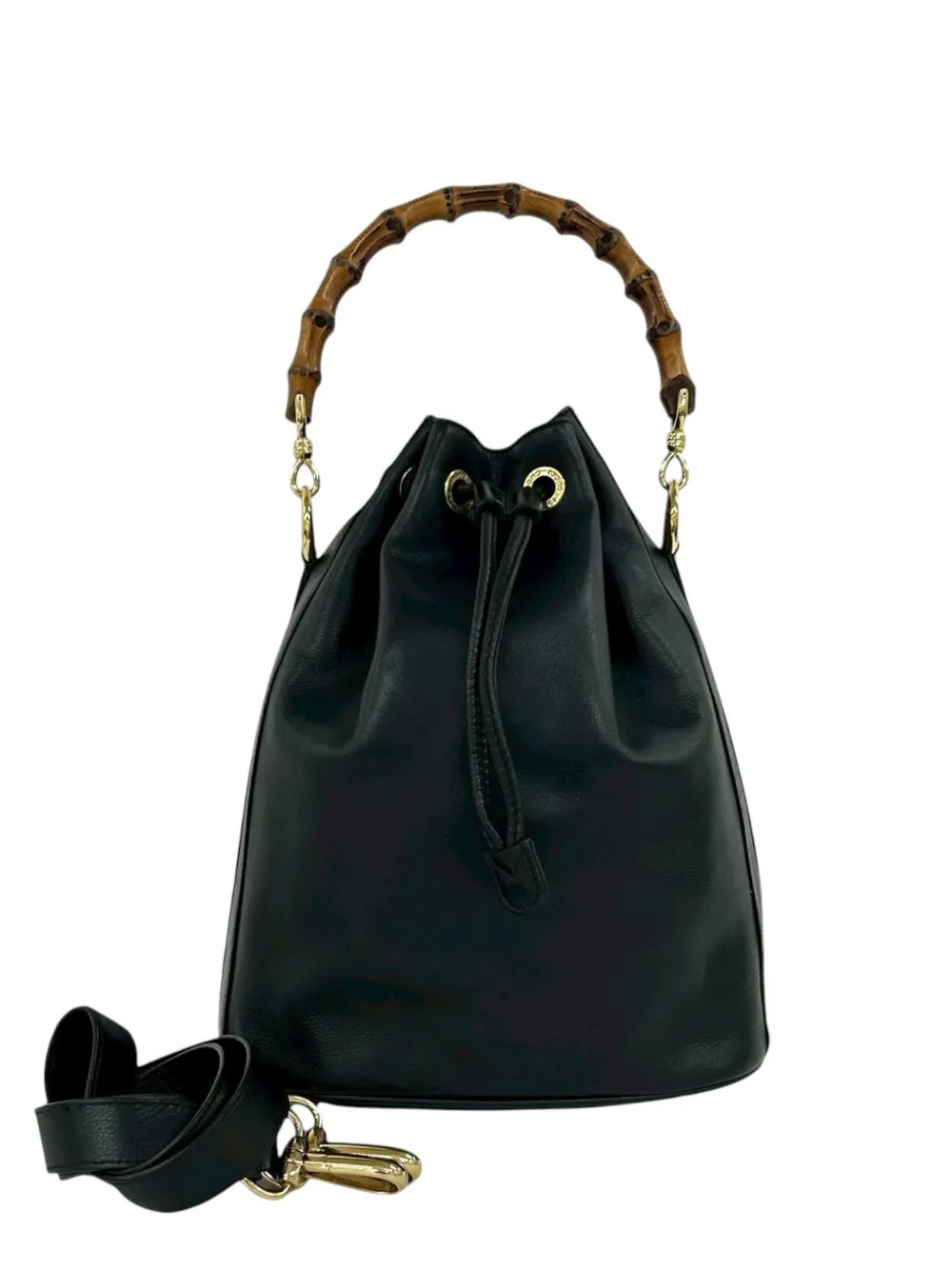20th Century Calfskin Bamboo satchel