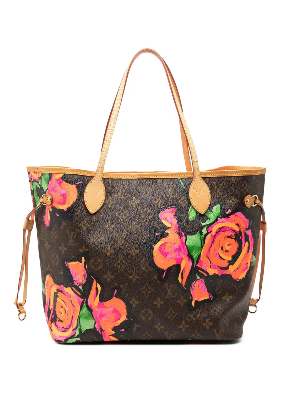 2009 Monogram Roses Neverfull MM tote bag