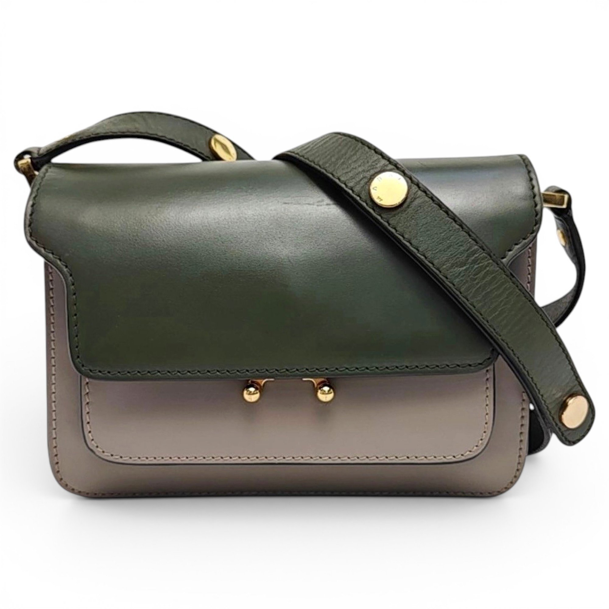 Trunk leather handbag