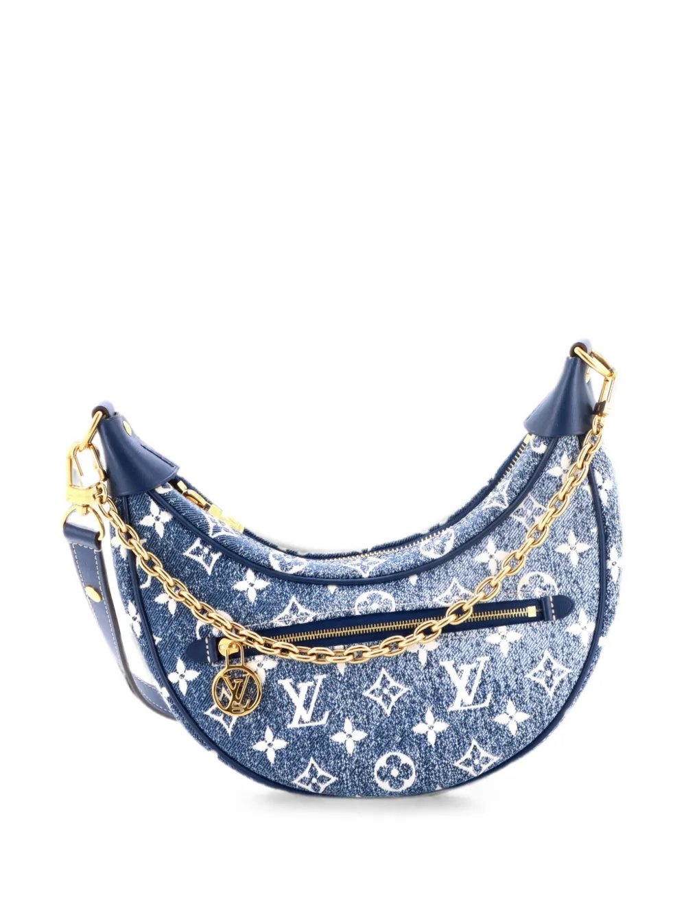Loop Handbag Monogram Jacquard Denim hobo bag