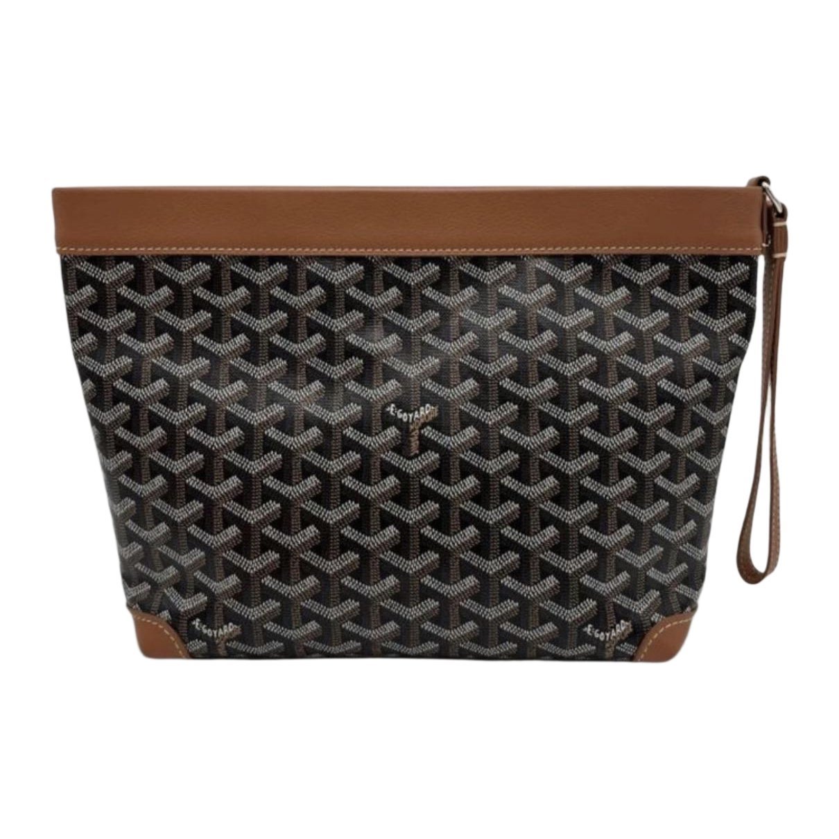 Leather clutch bag