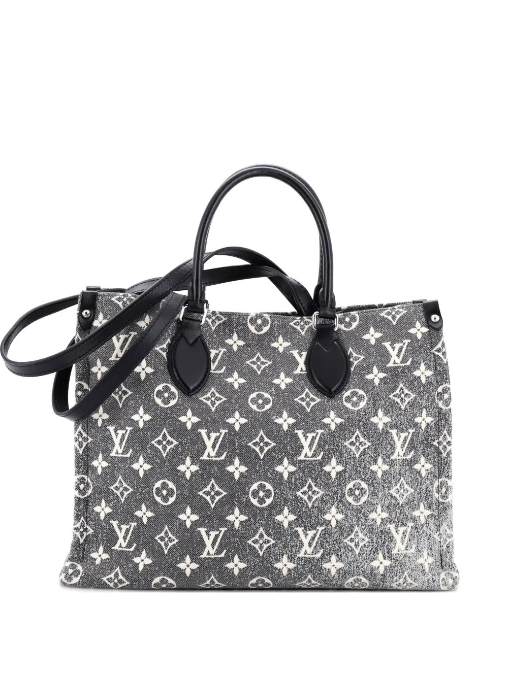 OnTheGo Tote Monogram Jacquard Denim MM shoulder bag