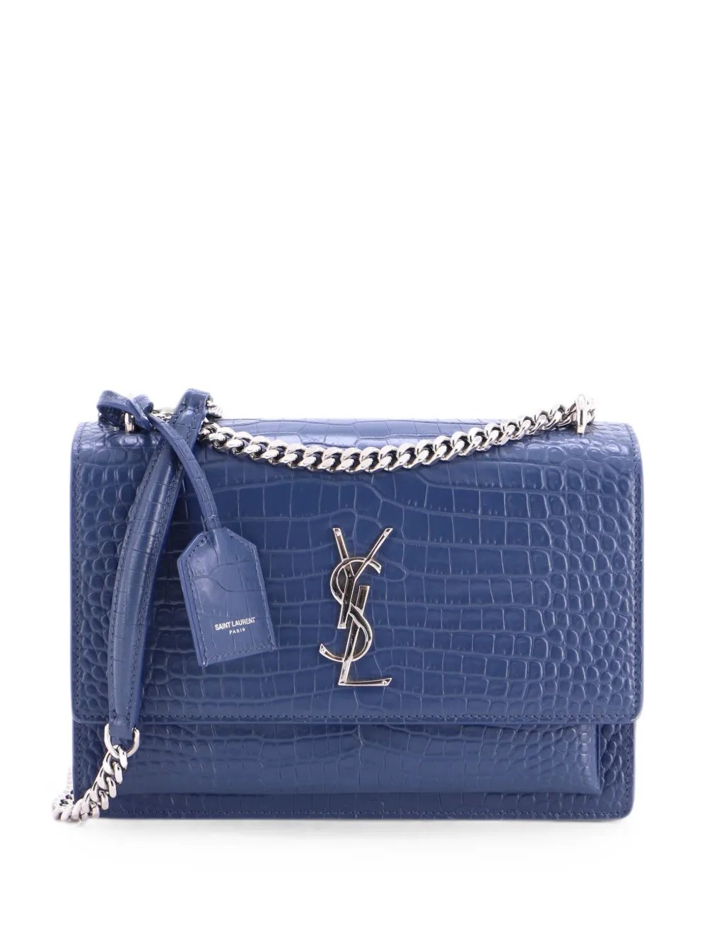 Sunset Crocodile Embossed Leather Medium crossbody bag