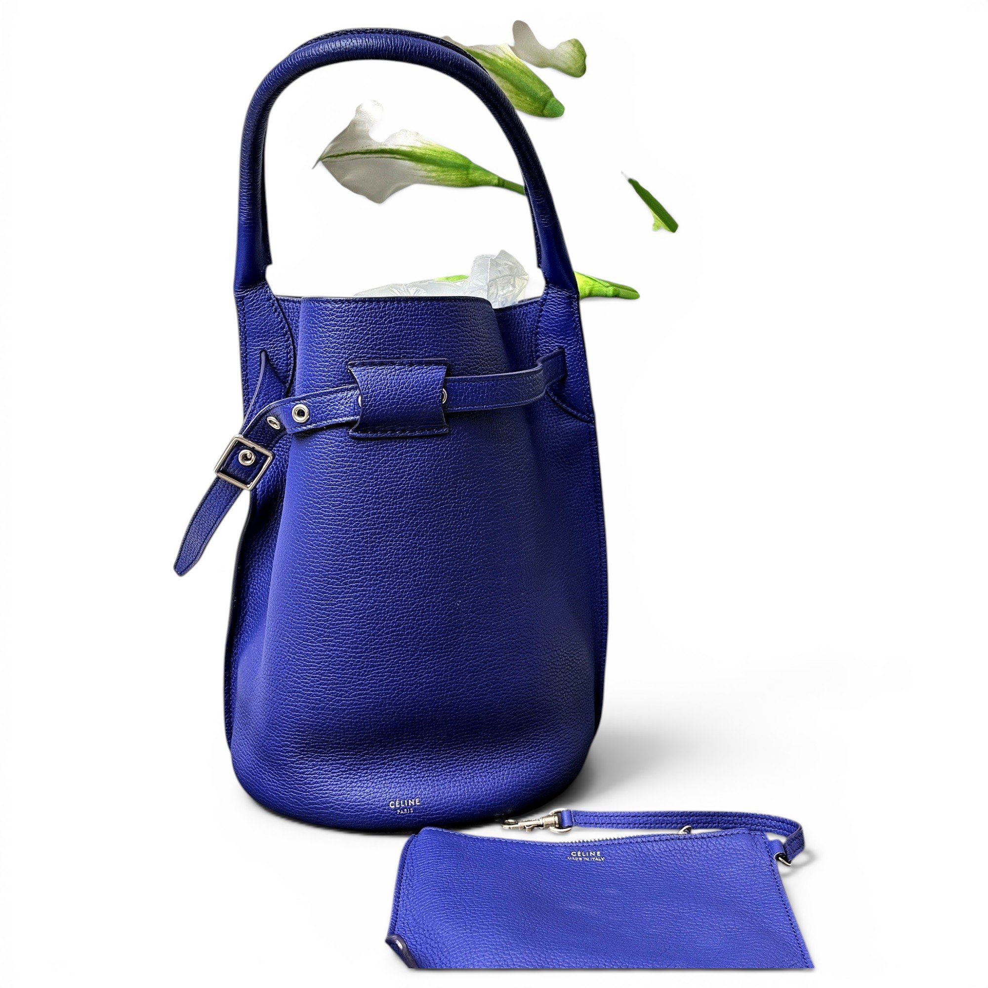Biker leather handbag