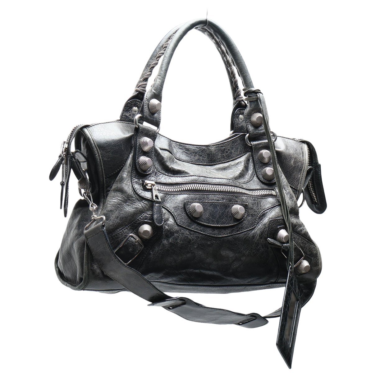 City leather handbag