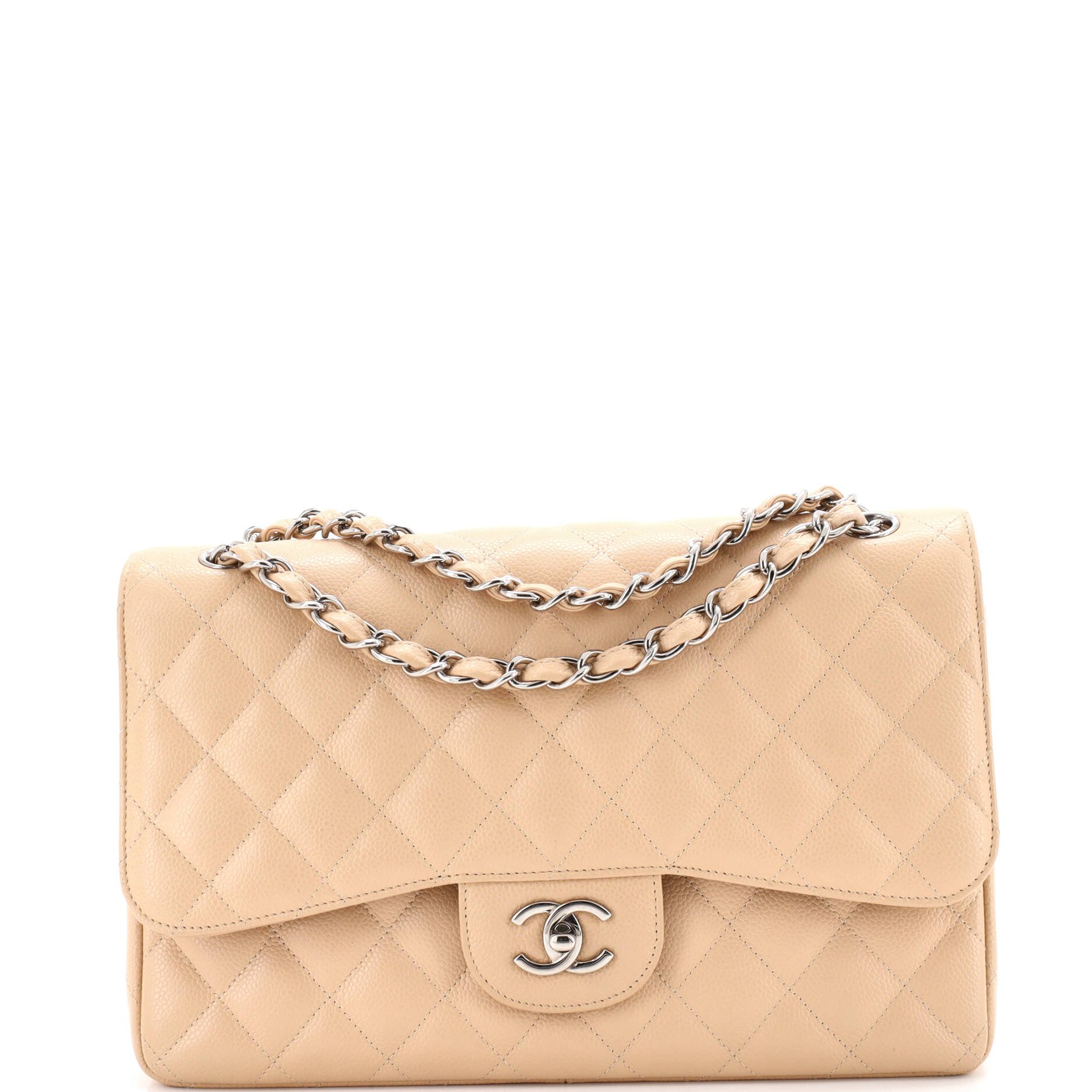Vintage Classic Double Flap Bag Quilted Caviar Jumbo