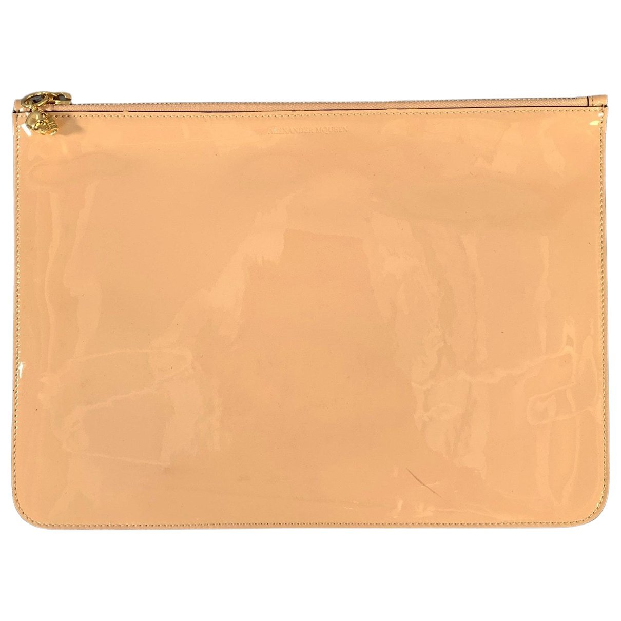 Alexander McQueen Skull patent leather clutch bag