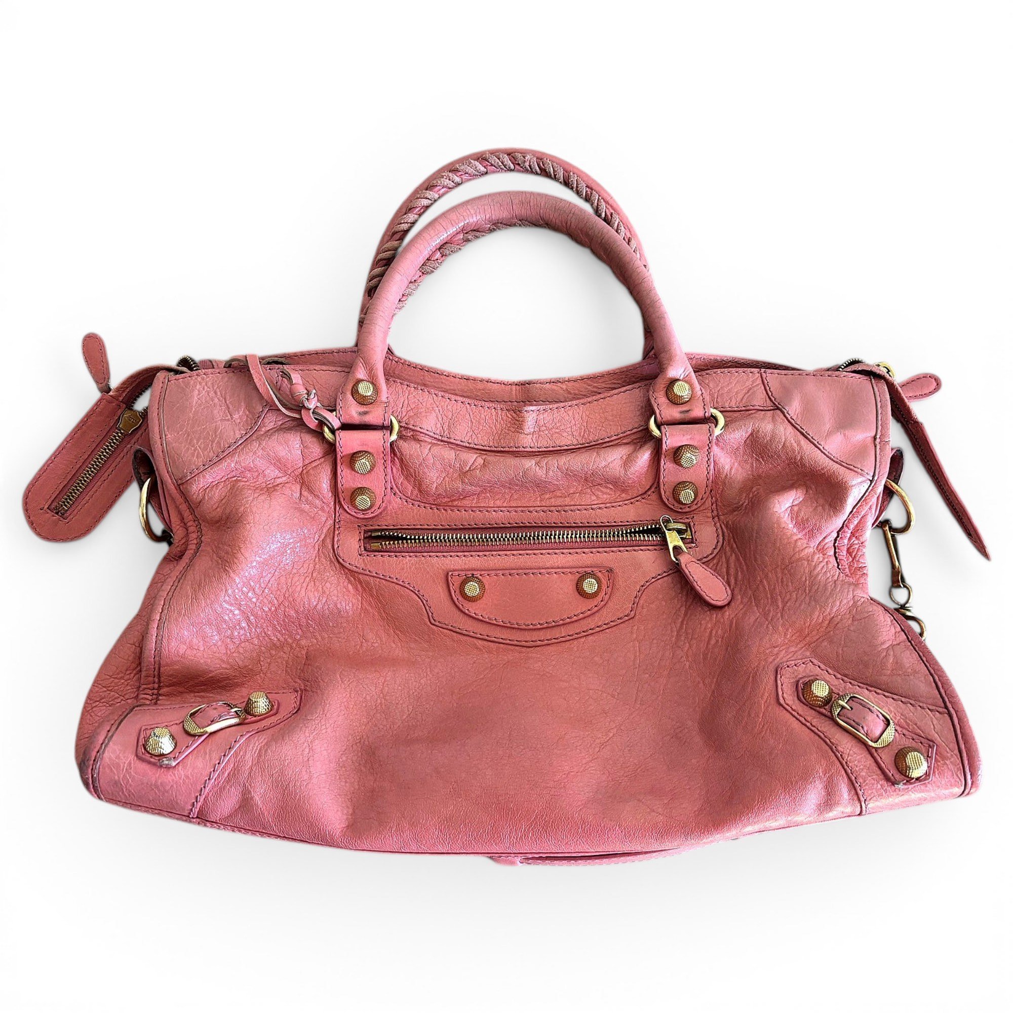 City leather handbag