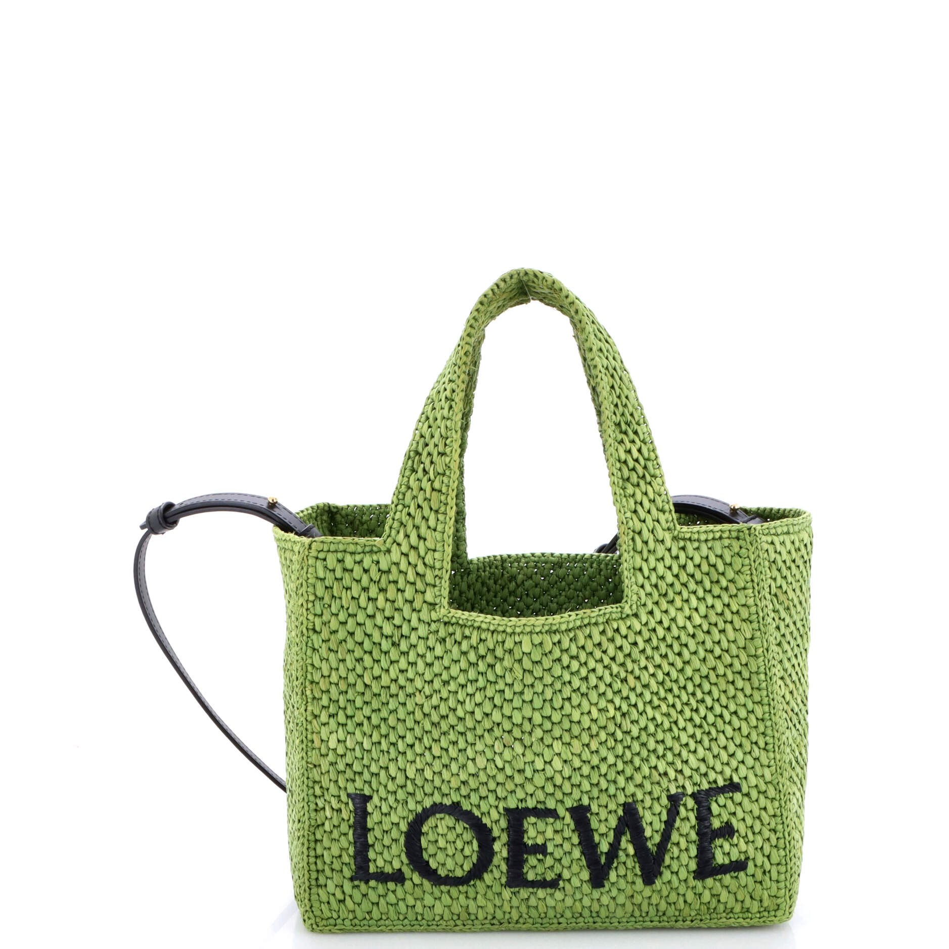 Loewe Paula&#39;s Ibiza Logo Convertible Tote Raffia Small