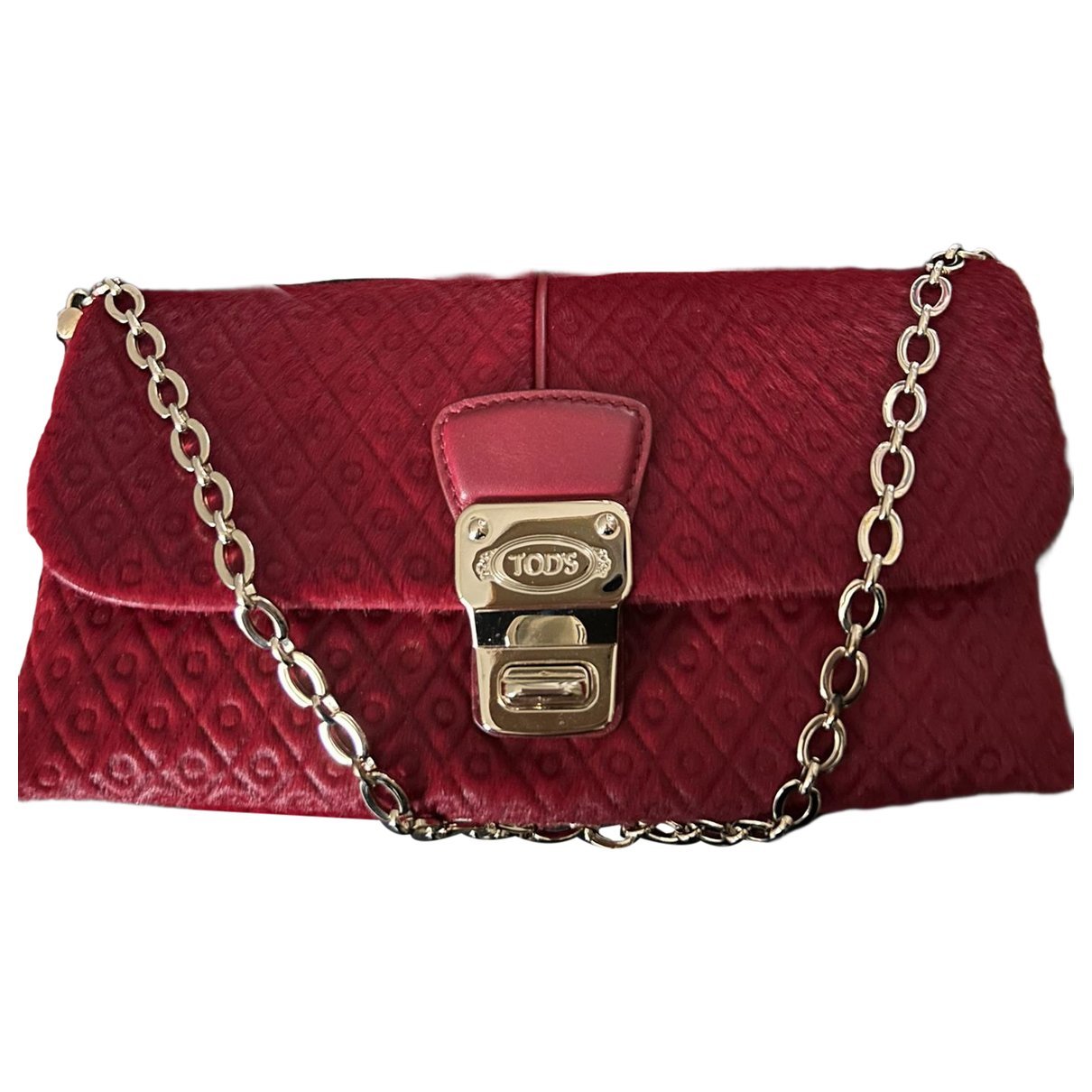 Pony-style calfskin clutch bag