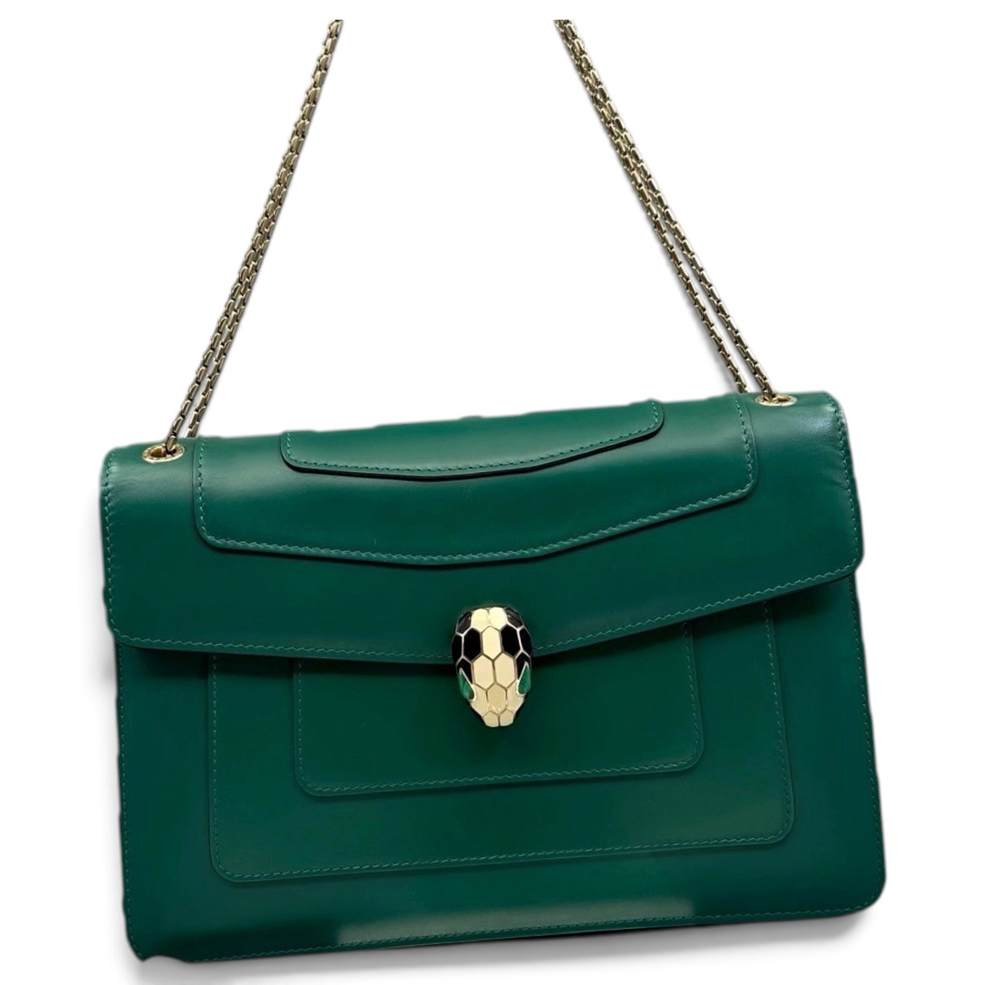 Serpenti leather handbag
