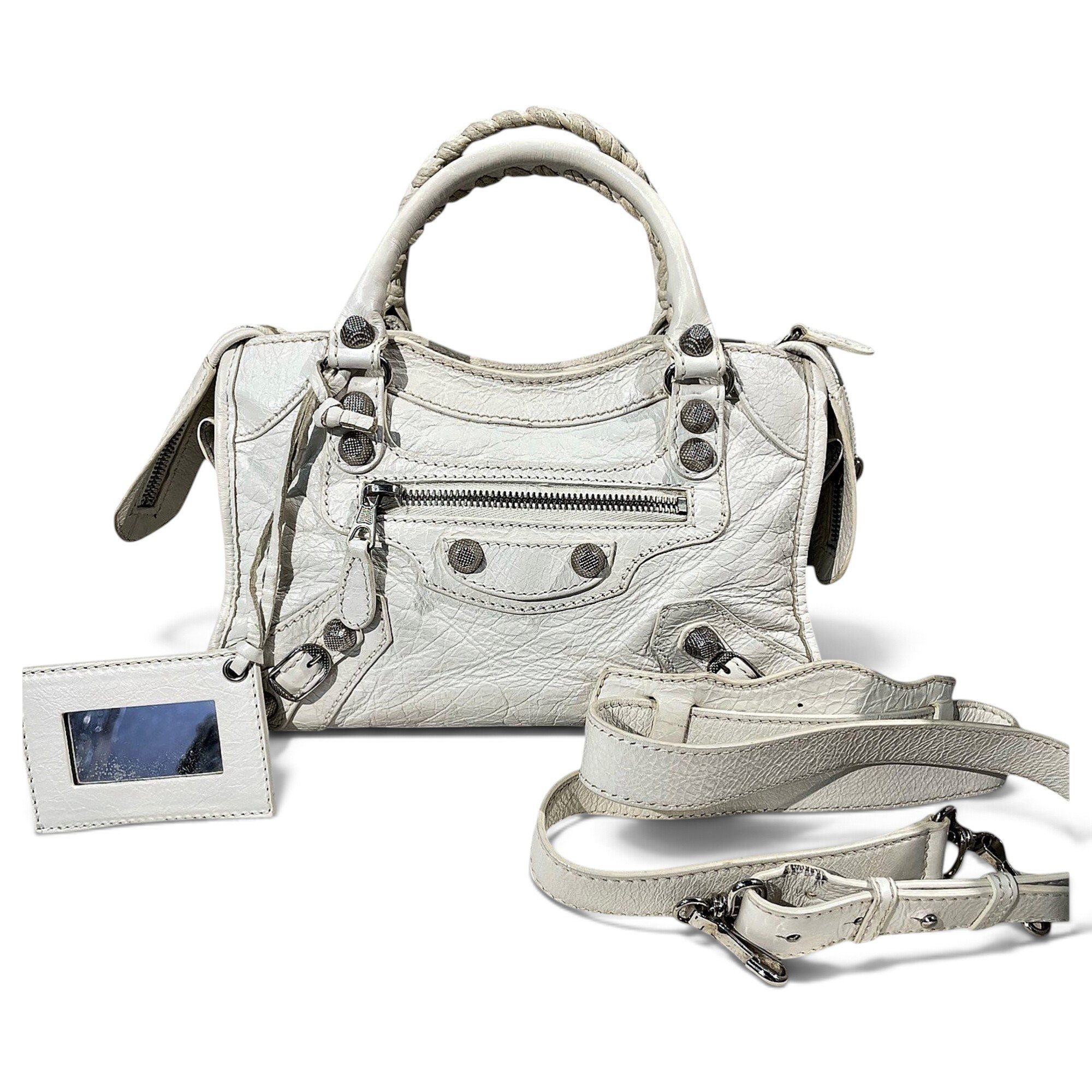 City leather handbag