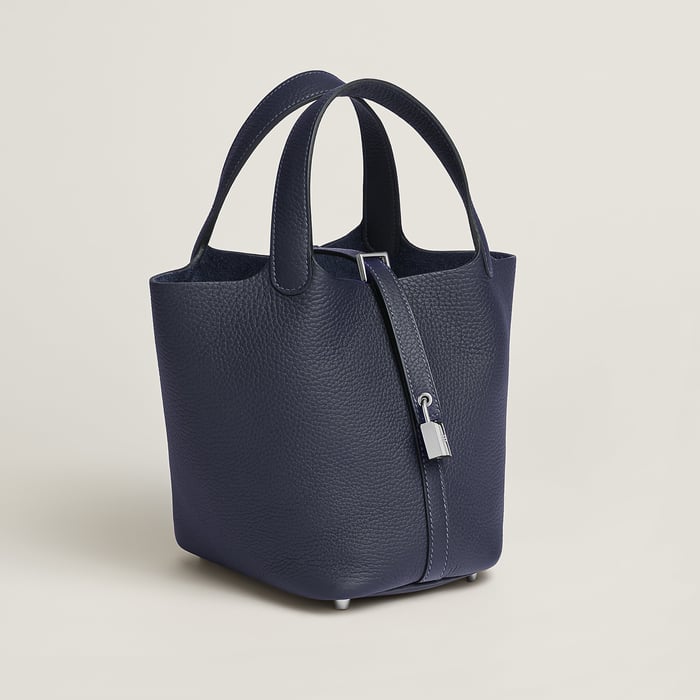 Bleu Nuit Picotin Lock 18 Bag