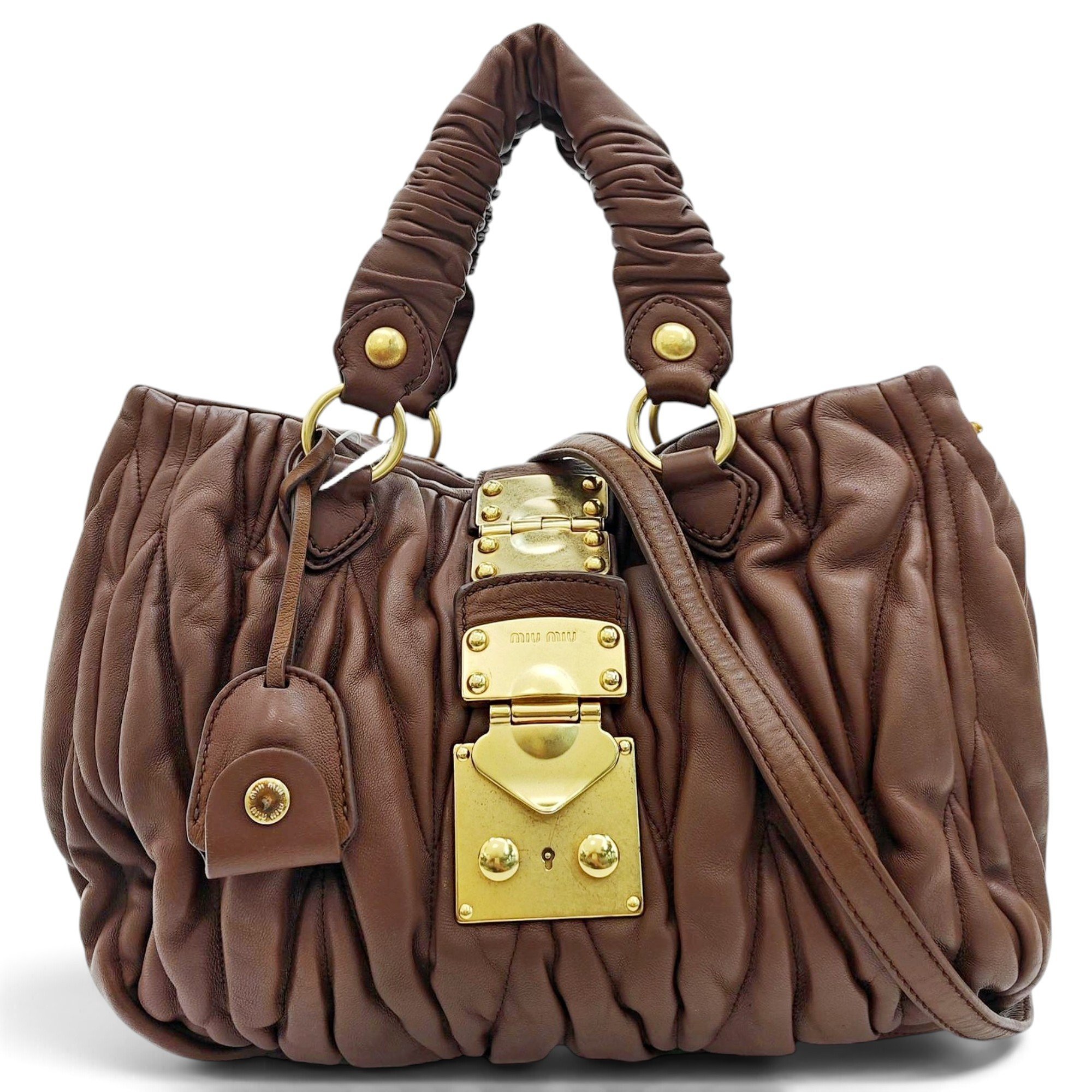 Matelassé leather crossbody bag
