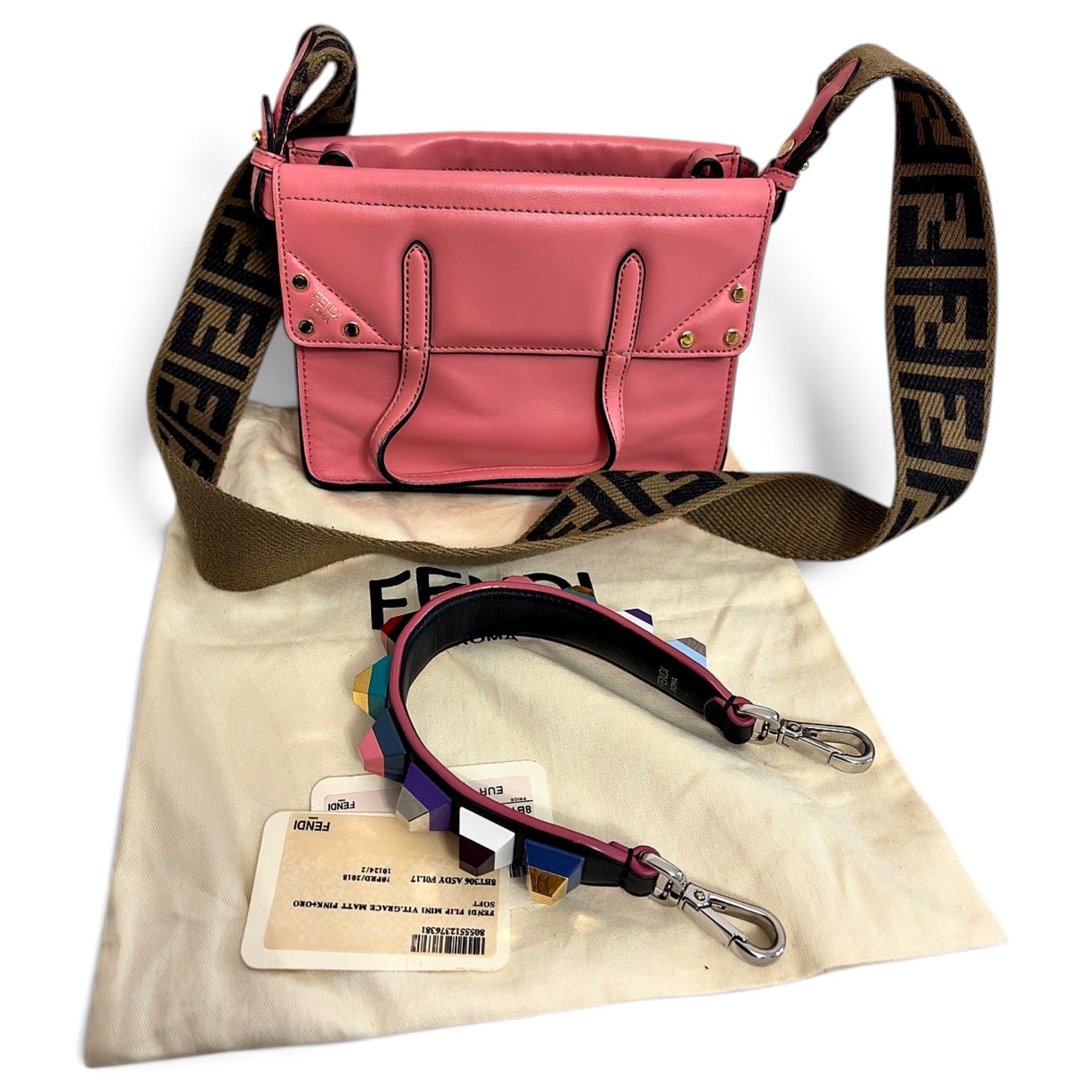 Flip leather crossbody bag