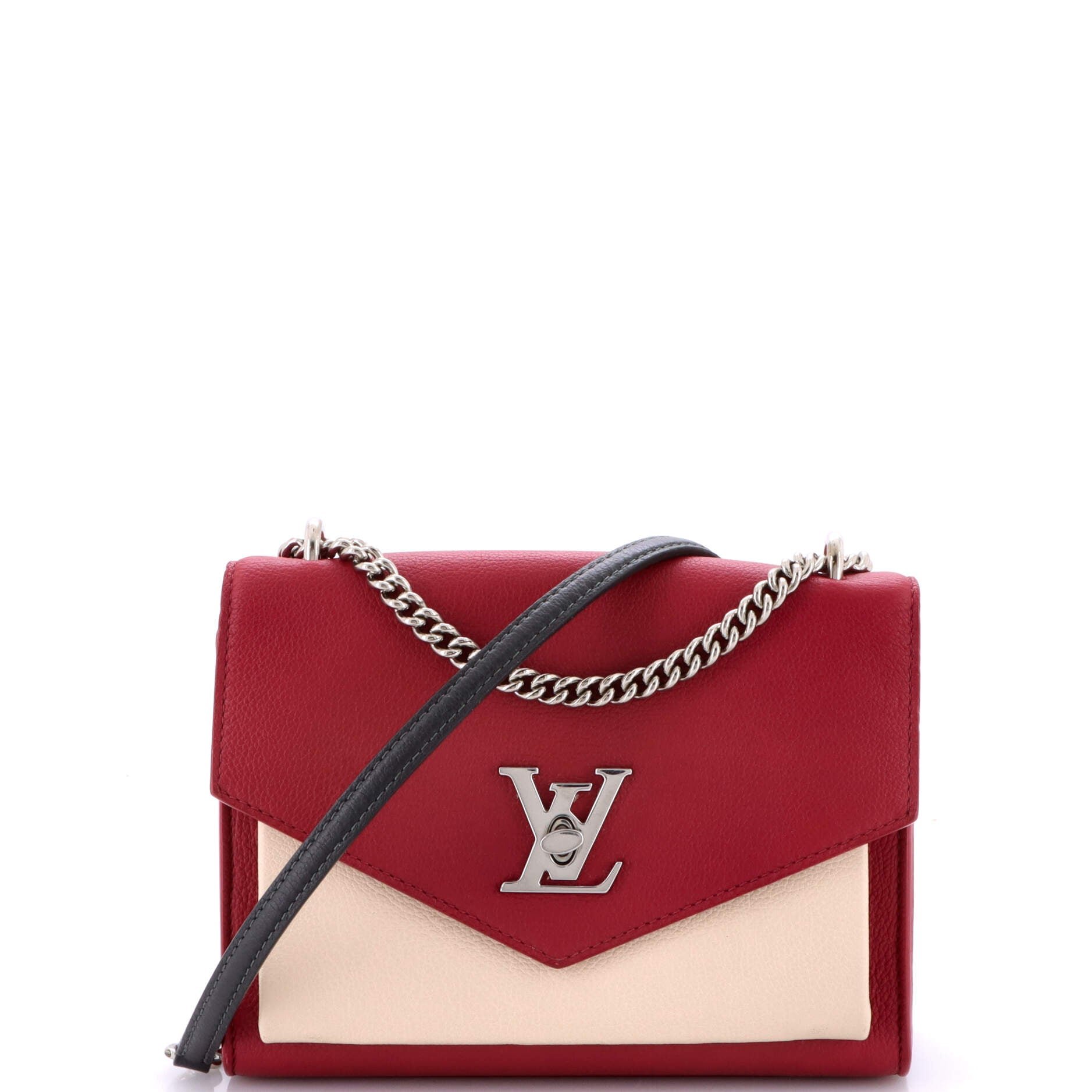 Louis Vuitton Mylockme Monochrome Handbag Leather BB