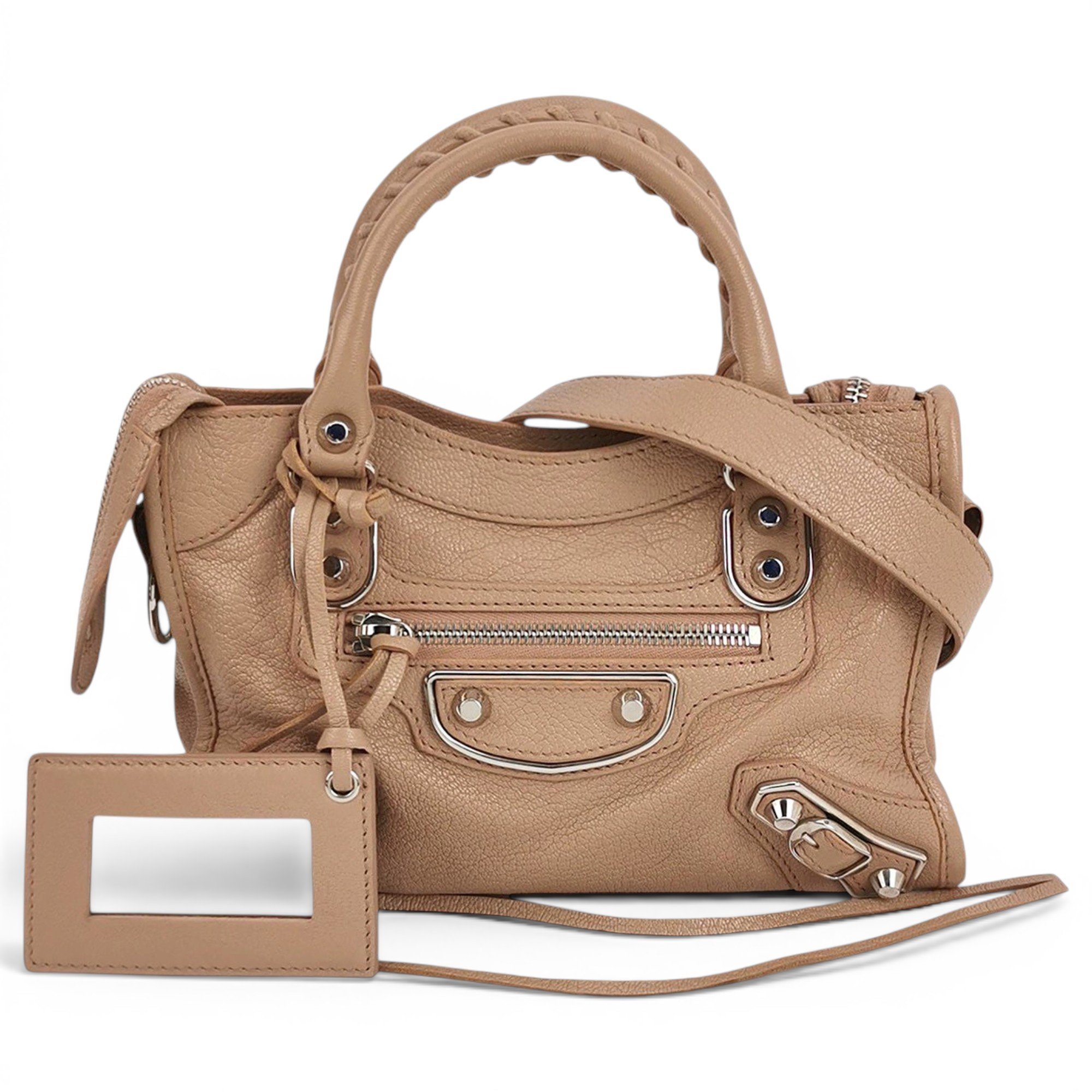 Classic Metalic leather handbag