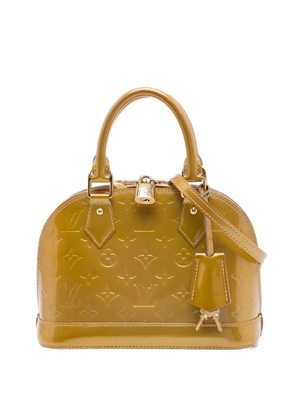 2012 Monogram Vernis Alma BB satchel